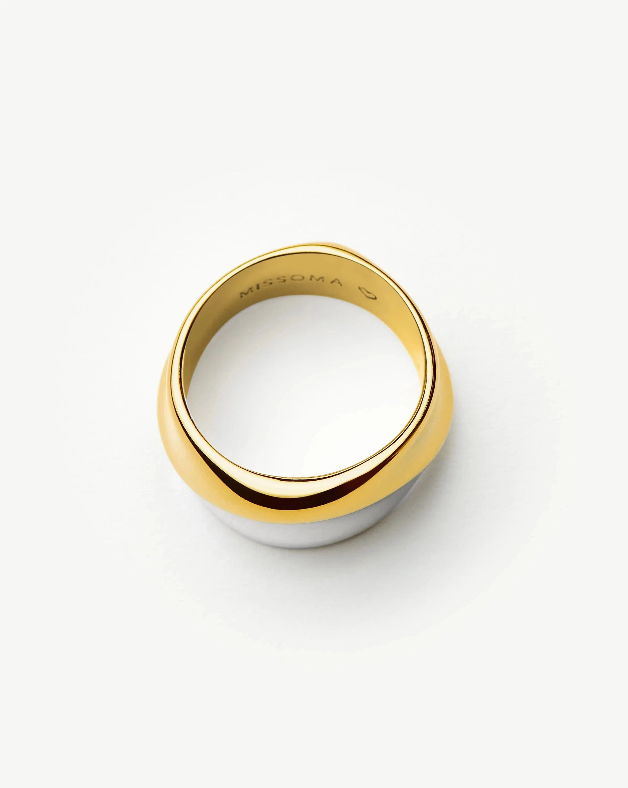 Sculptural Molten Statement Ring | Mixed Metal Rings Missoma