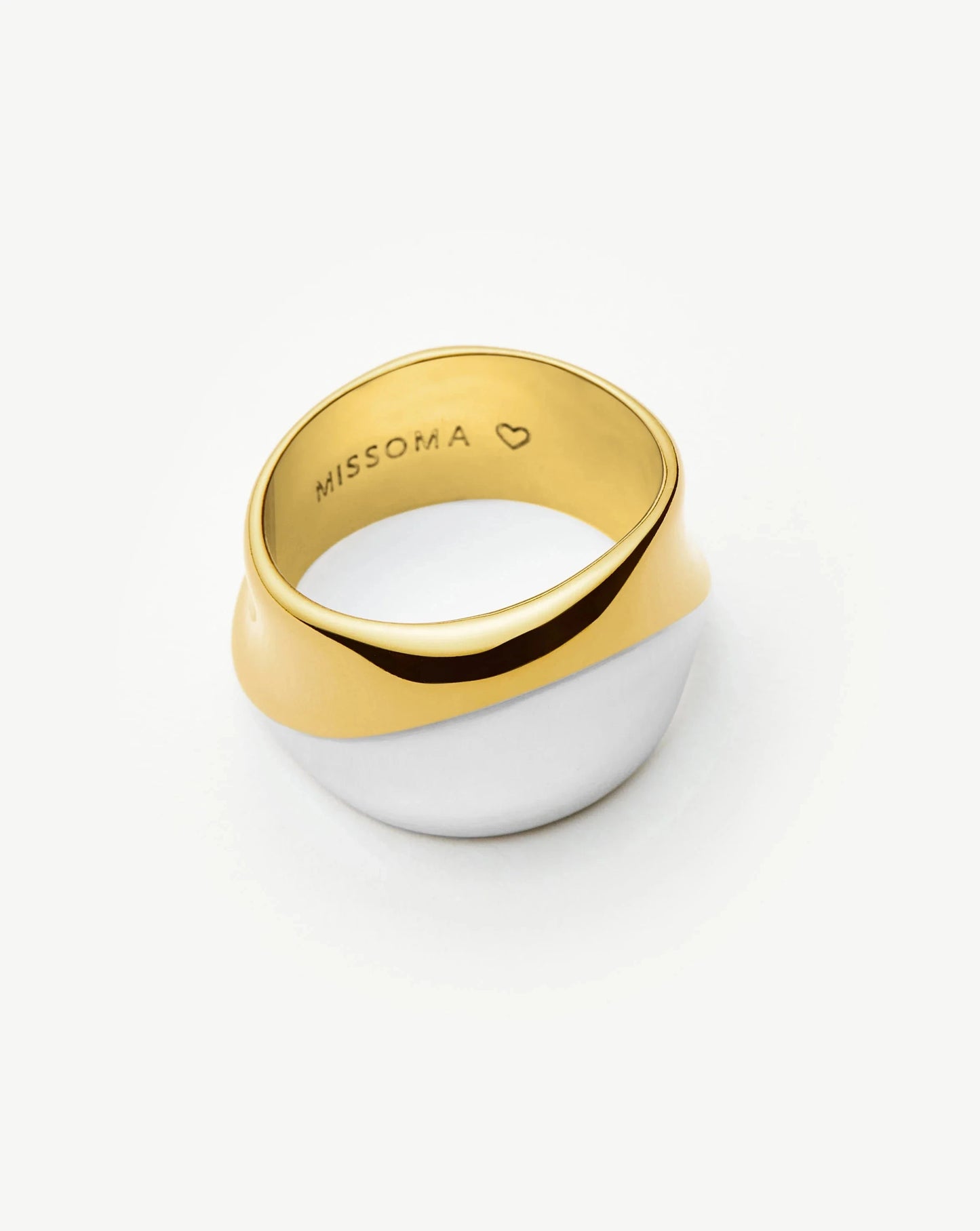 Sculptural Molten Statement Ring | Mixed Metal Rings Missoma