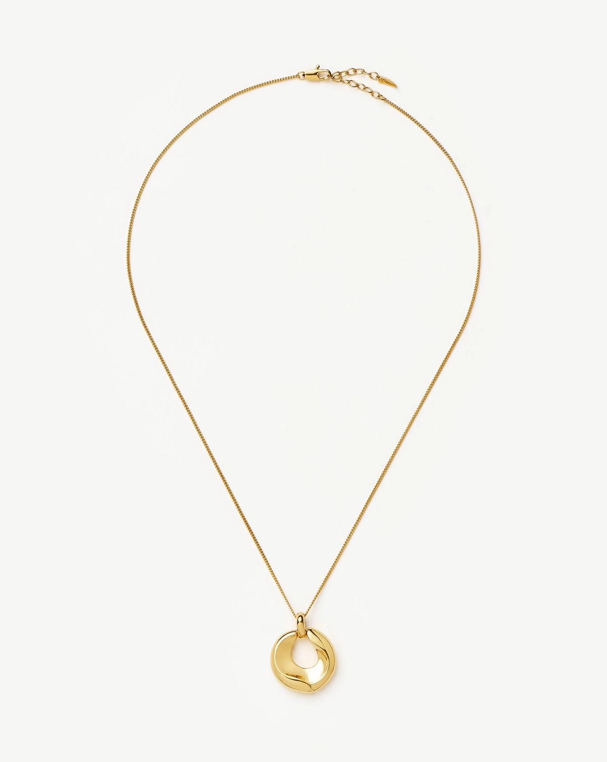 Sculptural Ridge Molten Pendant Necklace | 18k Gold Plated Necklaces Missoma