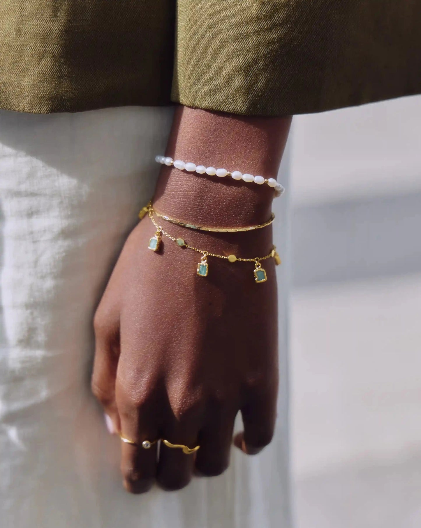 Seed Pearl Beaded Bracelet | 18k Gold Plated/Pearl Bracelets Missoma