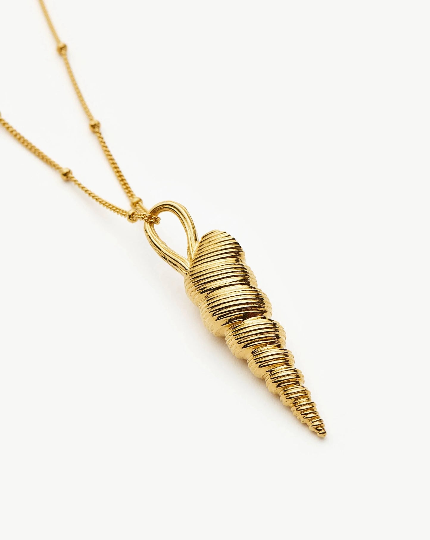 Shell Ridge Pendant Necklace | 18k Gold Plated Necklaces Missoma