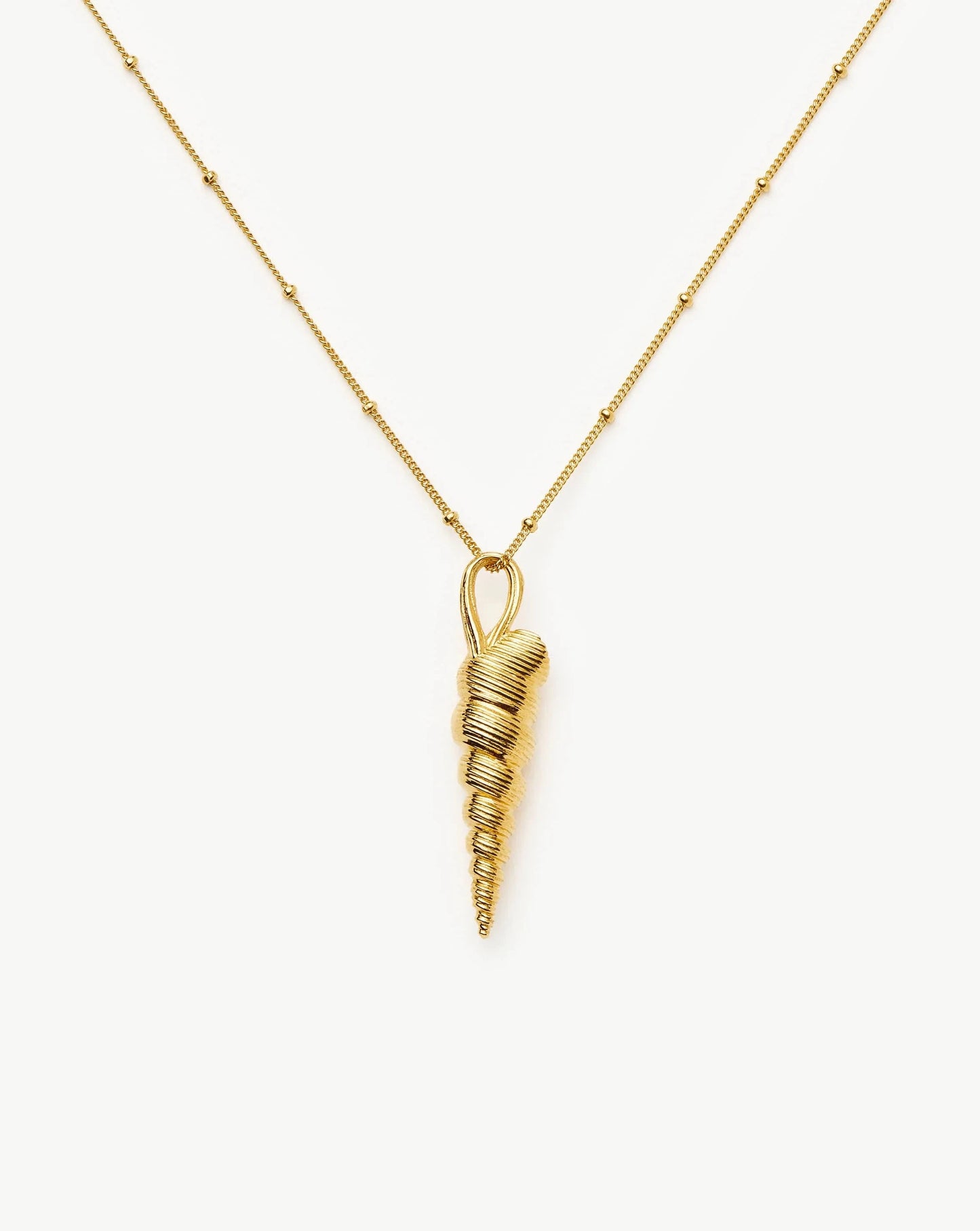 Shell Ridge Pendant Necklace | 18k Gold Plated Necklaces Missoma