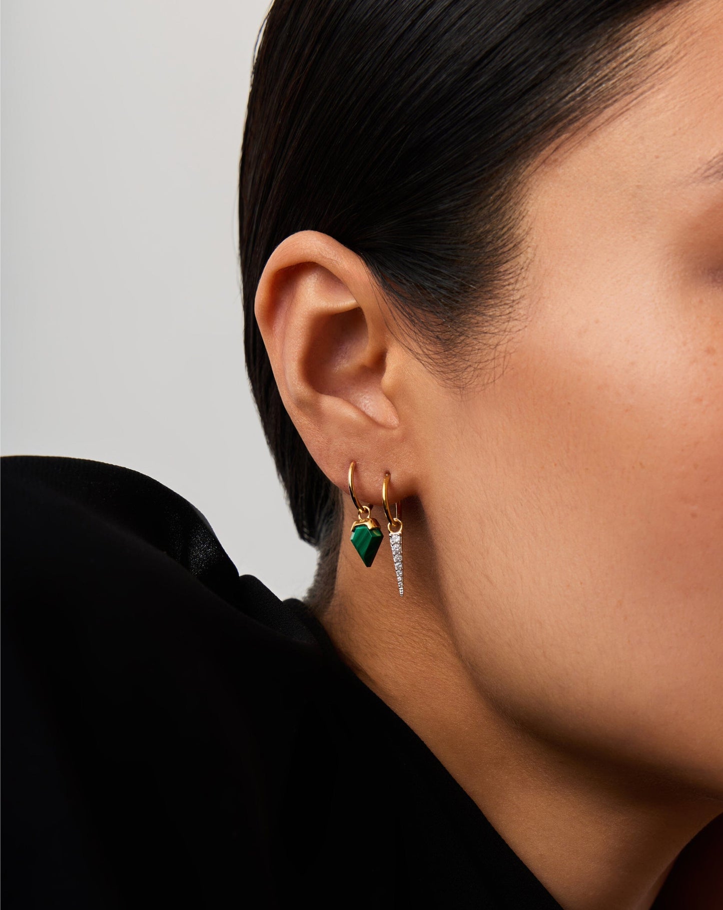 Shield & Spike Charm Hoop Earrings Set | 18ct Gold Vermeil Layering Sets Missoma