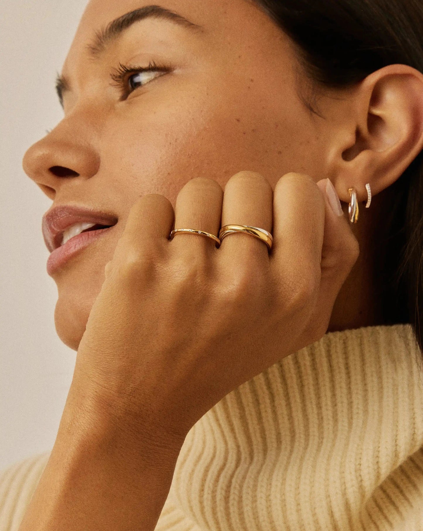 Solar Studded Ring | 18k Gold Vermeil/Cubic Zirconia Rings Missoma