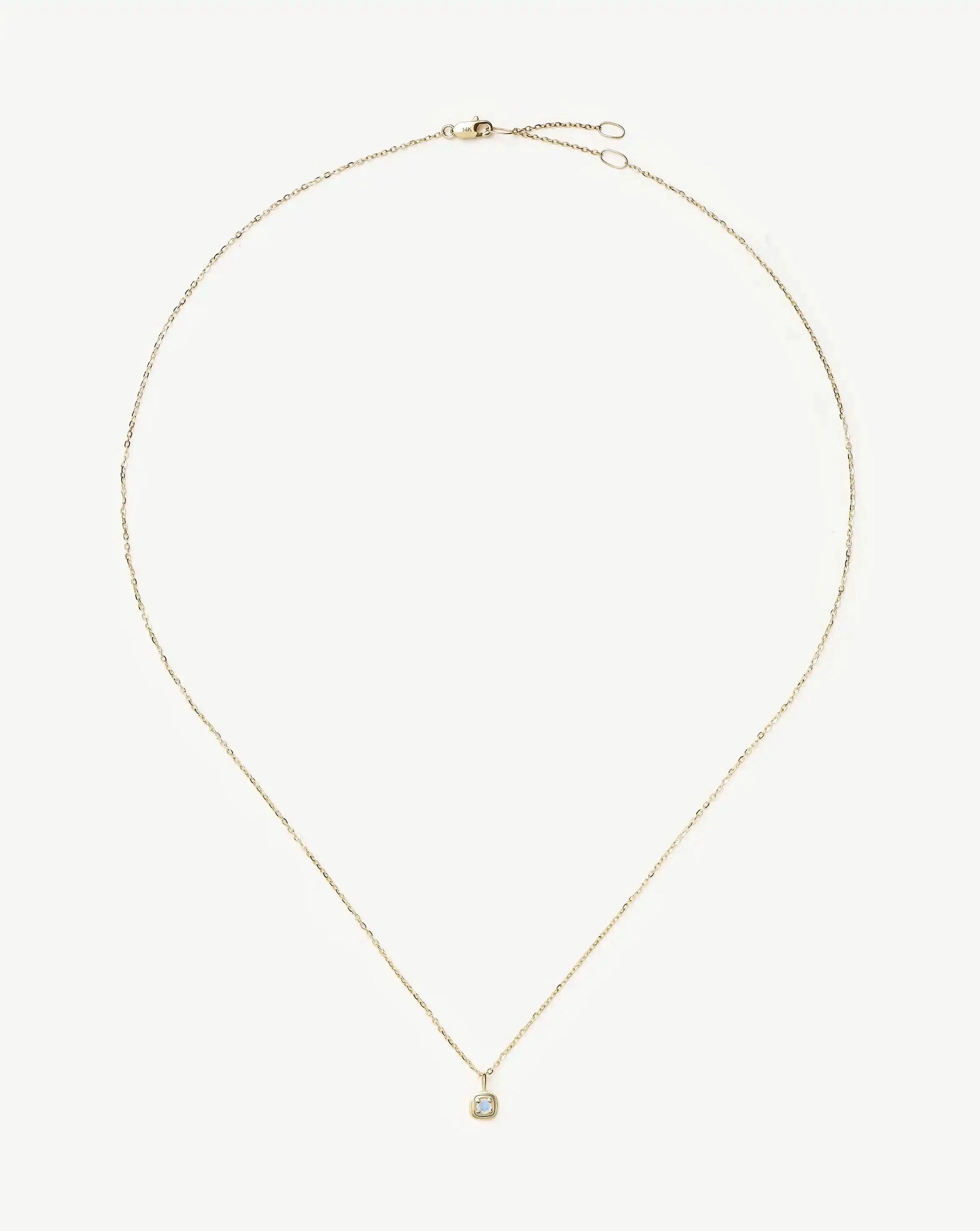 Solid Gold Birthstone Pendant Necklace | 14k Solid Gold Necklaces Missoma