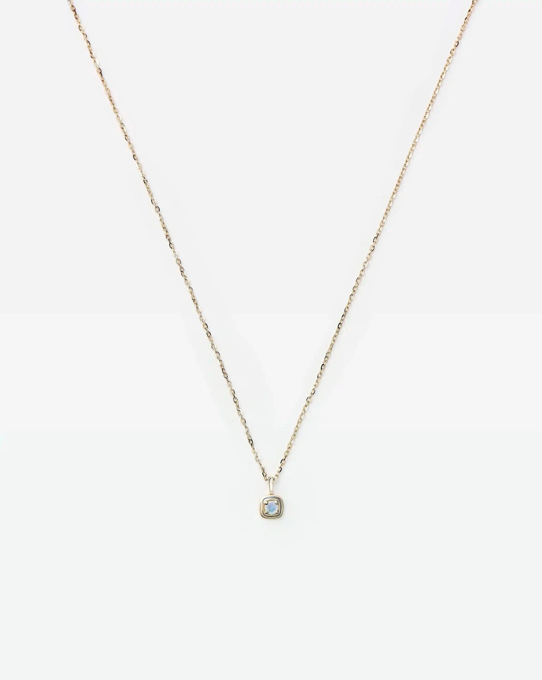 Solid Gold Birthstone Pendant Necklace | 14k Solid Gold Necklaces Missoma