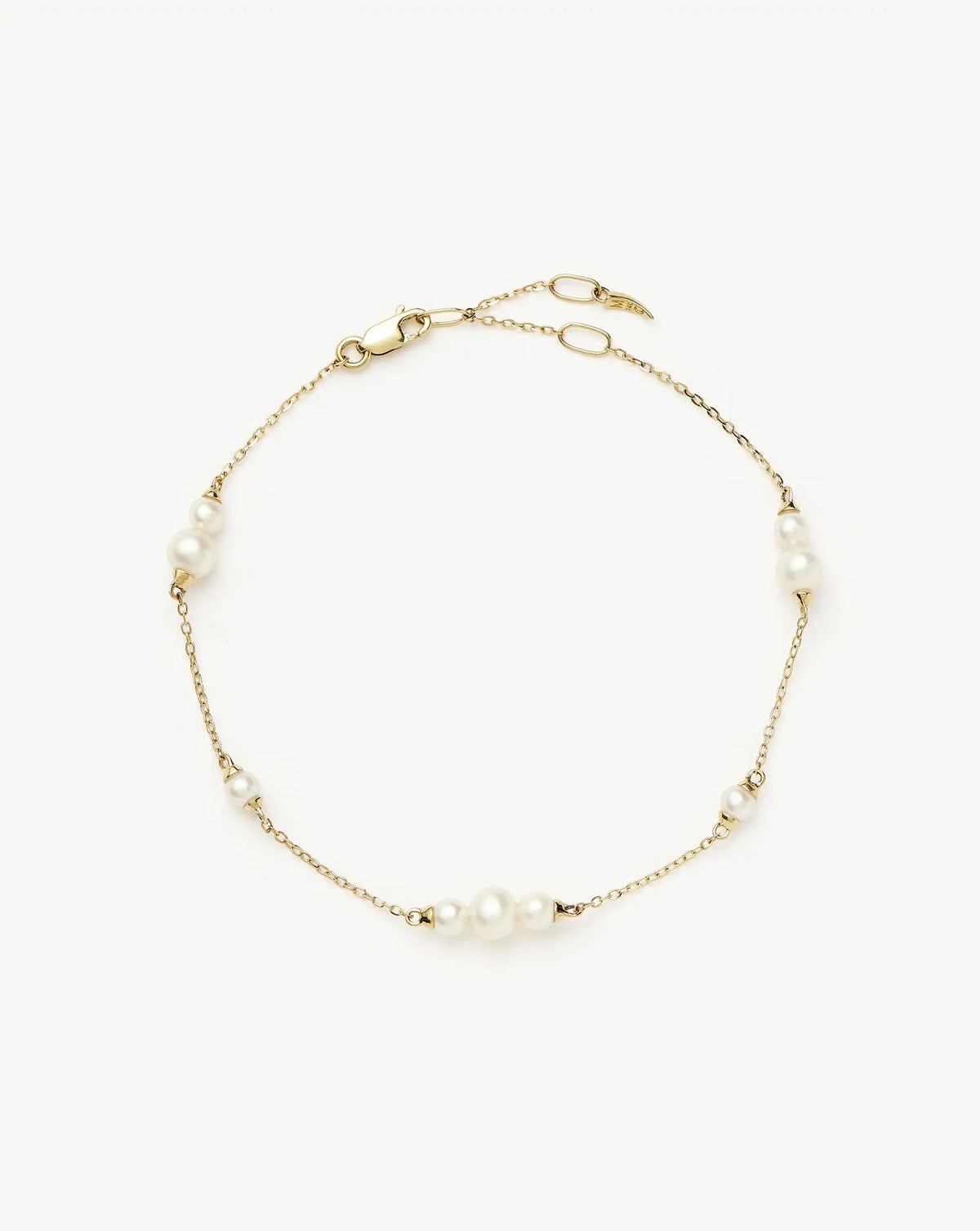 Solid Gold Pearl Chain Bracelet | 14k Solid Gold/Pearl Bracelets Missoma
