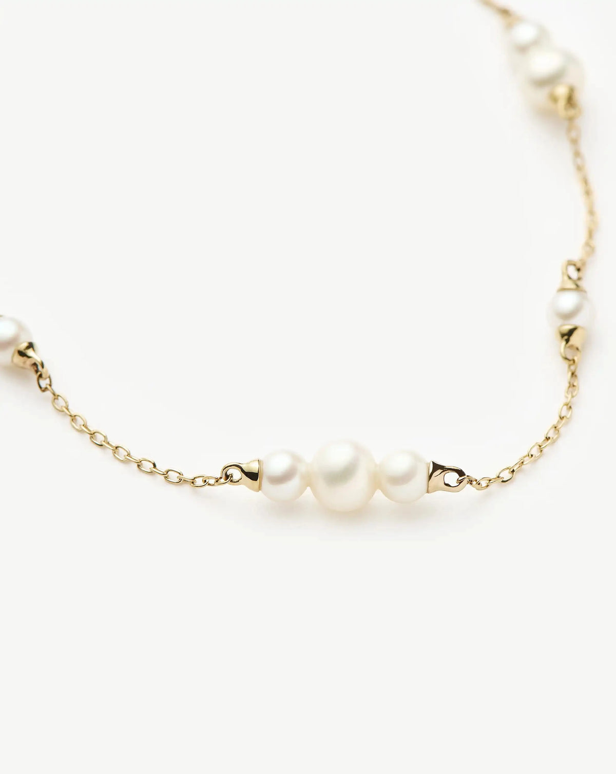 Solid Gold Pearl Chain Bracelet | 14k Solid Gold/Pearl Bracelets Missoma
