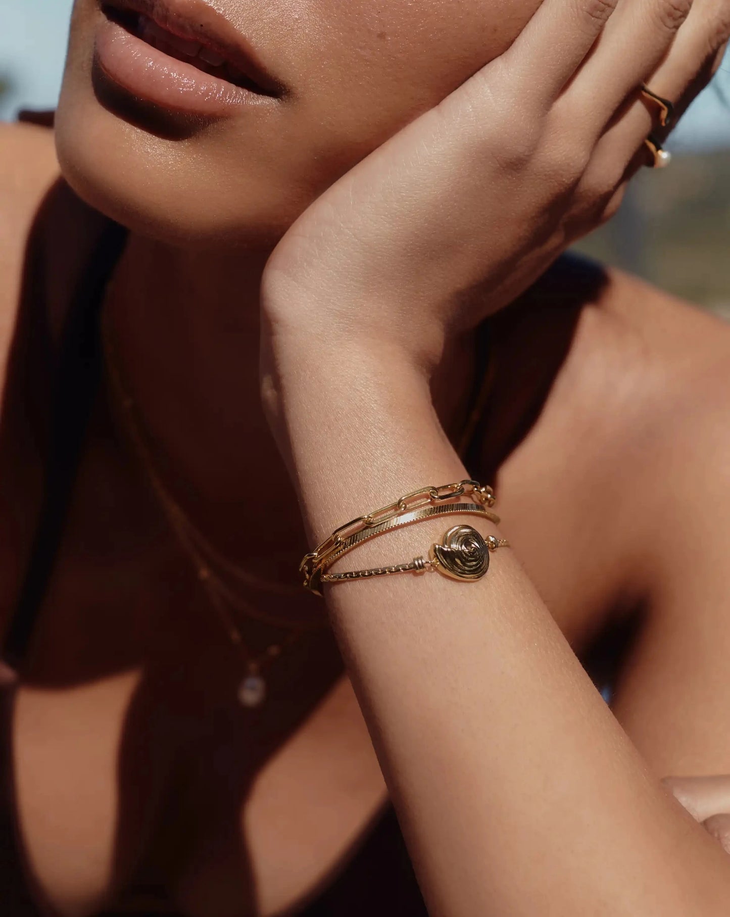 Spiral Cobra Chain Bracelet | 18k Gold Plated Bracelets Missoma