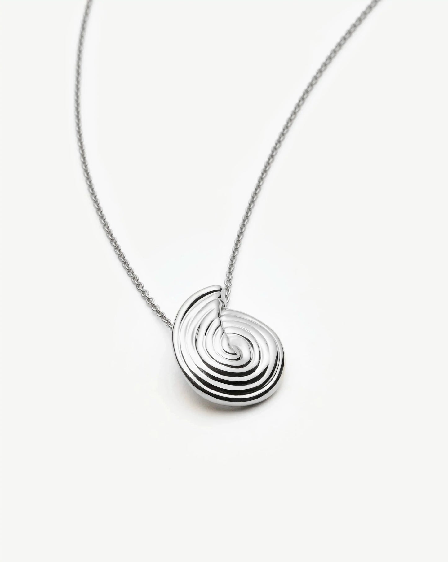 Spiral Mini Pendant Necklace | Silver Plated Necklaces Missoma