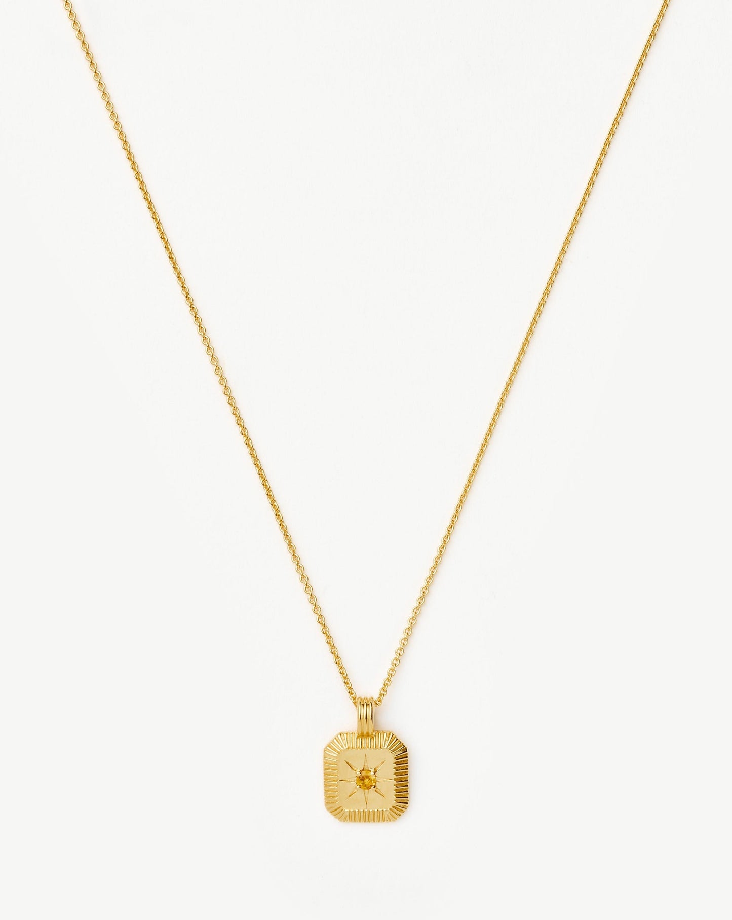 Star Ridge Birthstone Pendant Necklace | 18k Gold Vermeil/Citrine Necklaces Missoma