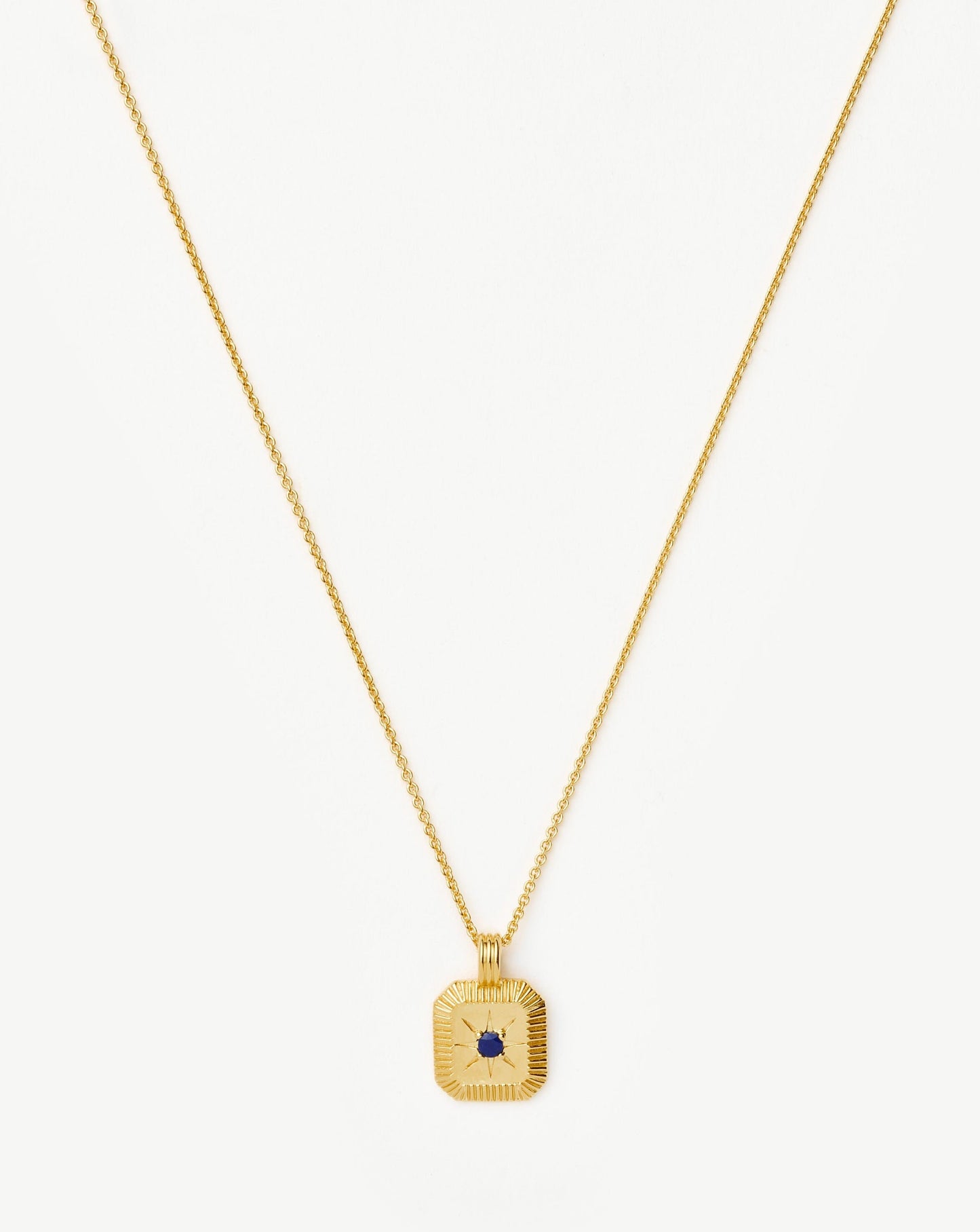 Star Ridge Birthstone Pendant Necklace | 18k Gold Vermeil/Lapis Necklaces Missoma