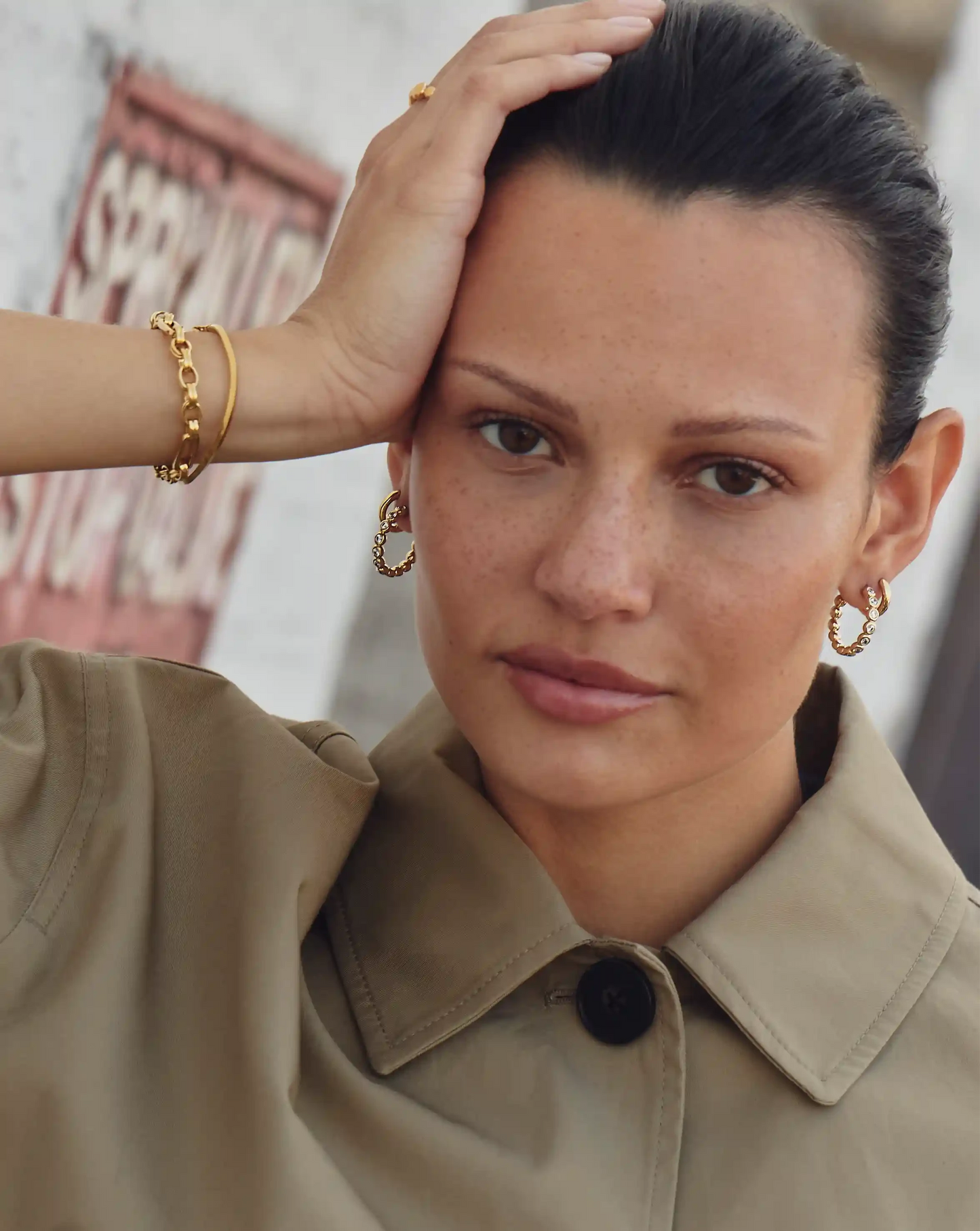 Tennis Classic Hoop Earrings | 18k Gold Plated/Cubic Zirconia Earrings Missoma