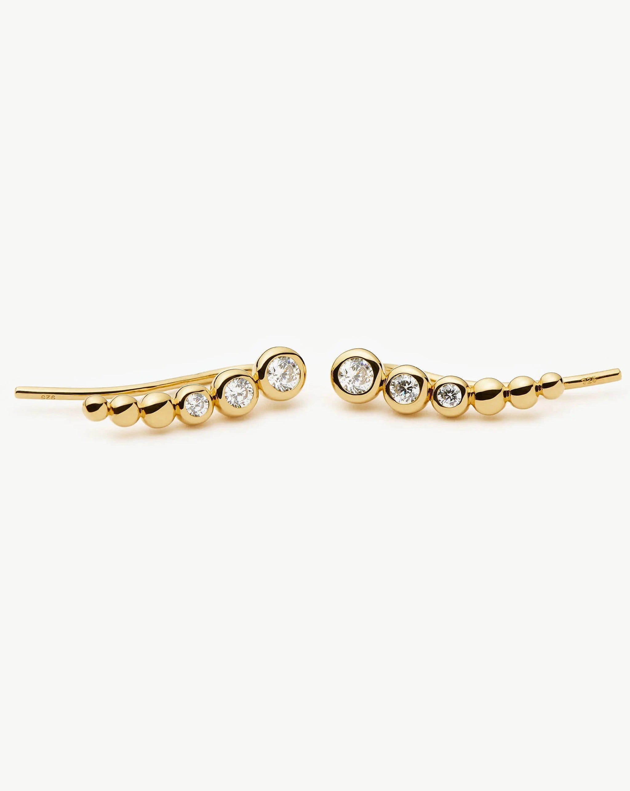 Tennis Climber Earrings | 18k Gold Vermeil/Cubic Zirconia Earrings Missoma