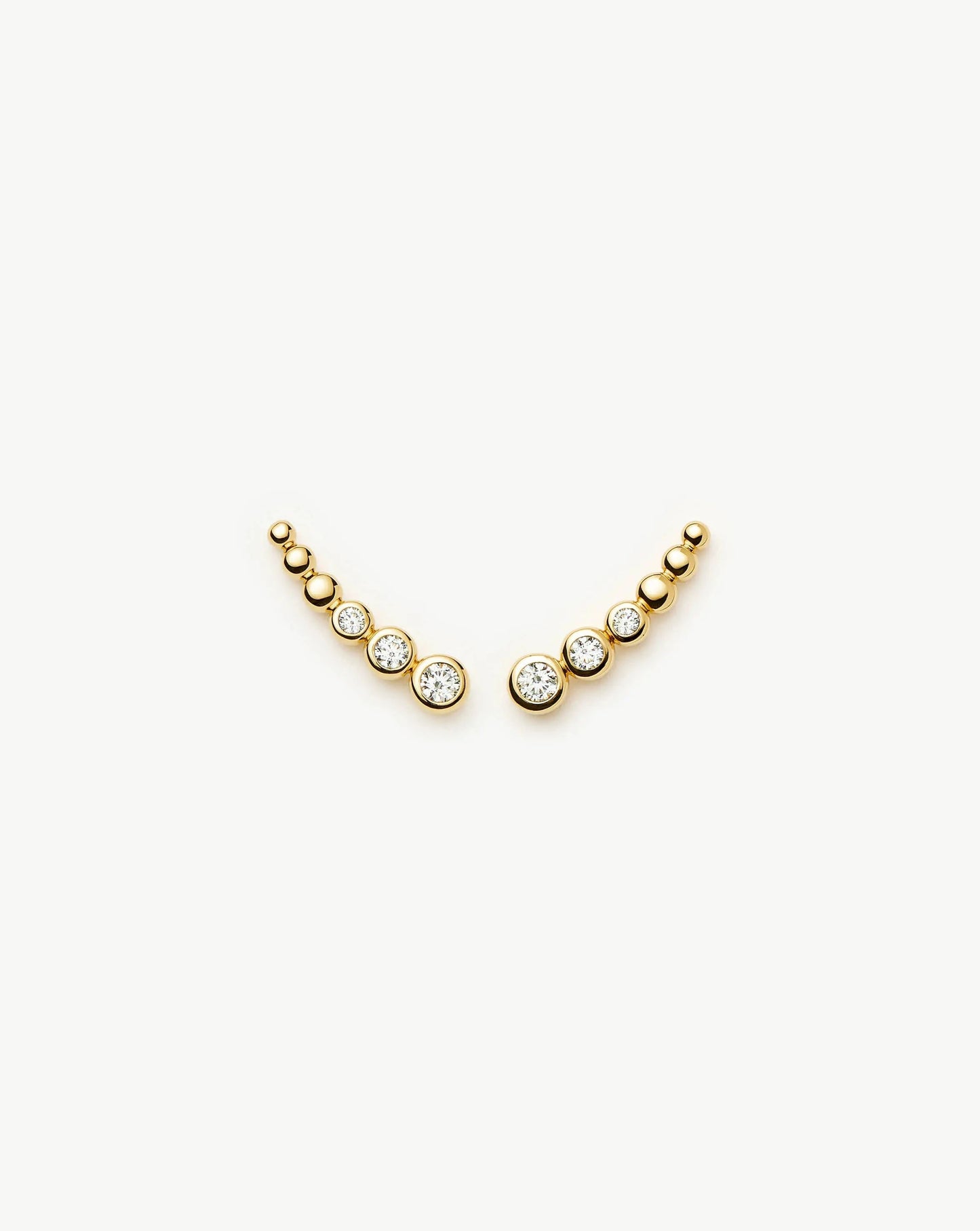 Tennis Climber Earrings | 18k Gold Vermeil/Cubic Zirconia Earrings Missoma