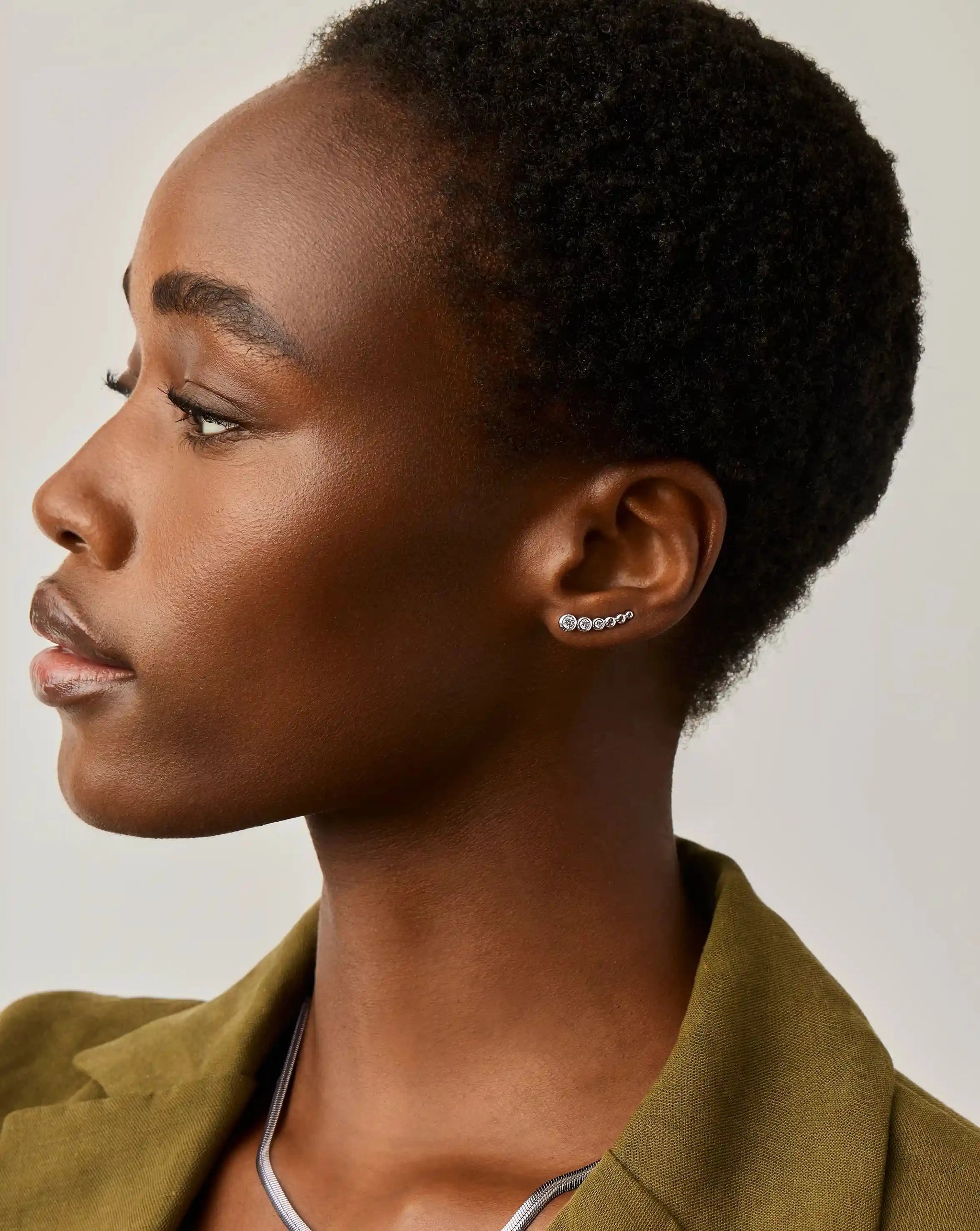 Tennis Climber Earrings | Sterling Silver/Cubic Zirconia Earrings Missoma