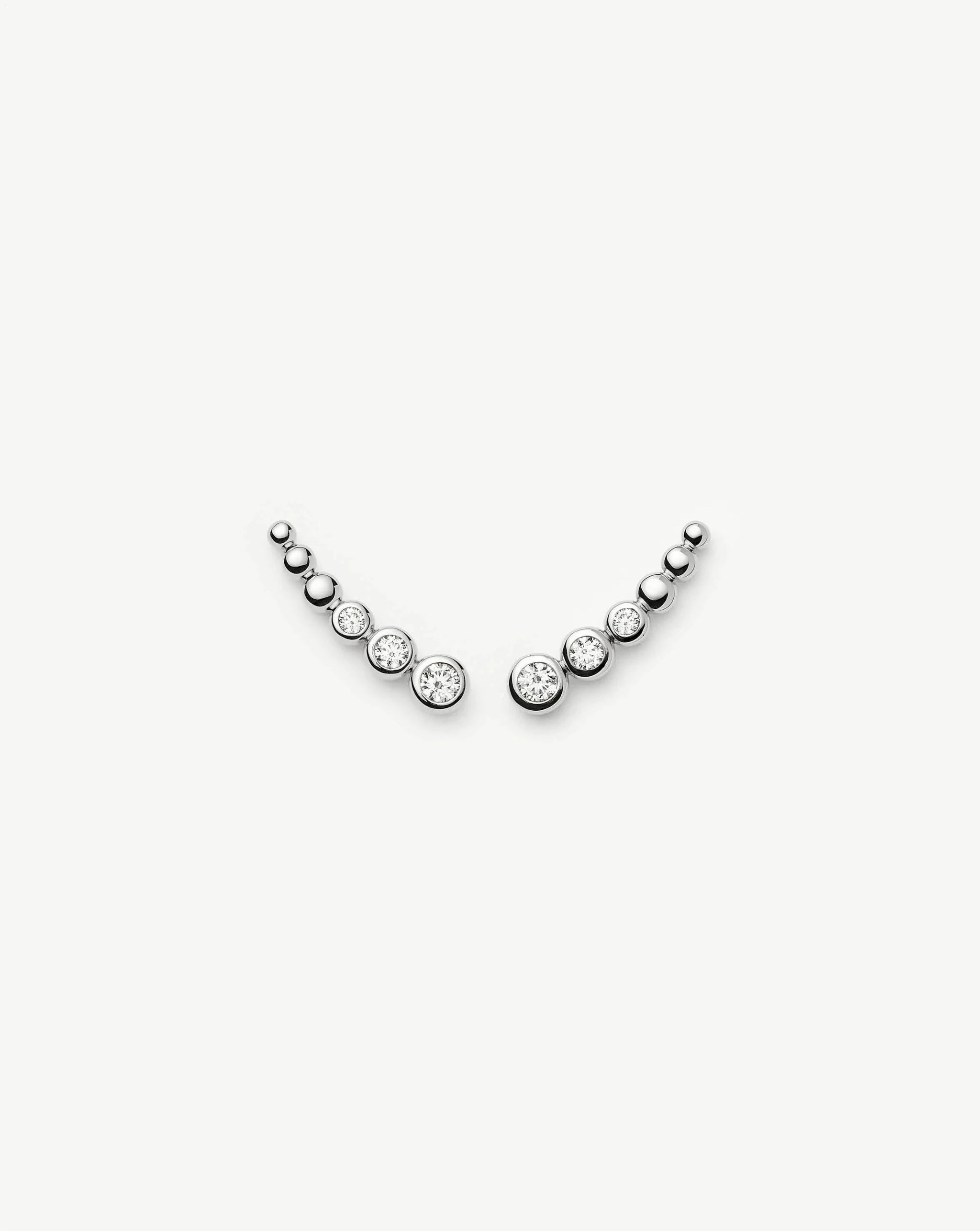 Tennis Climber Earrings | Sterling Silver/Cubic Zirconia Earrings Missoma