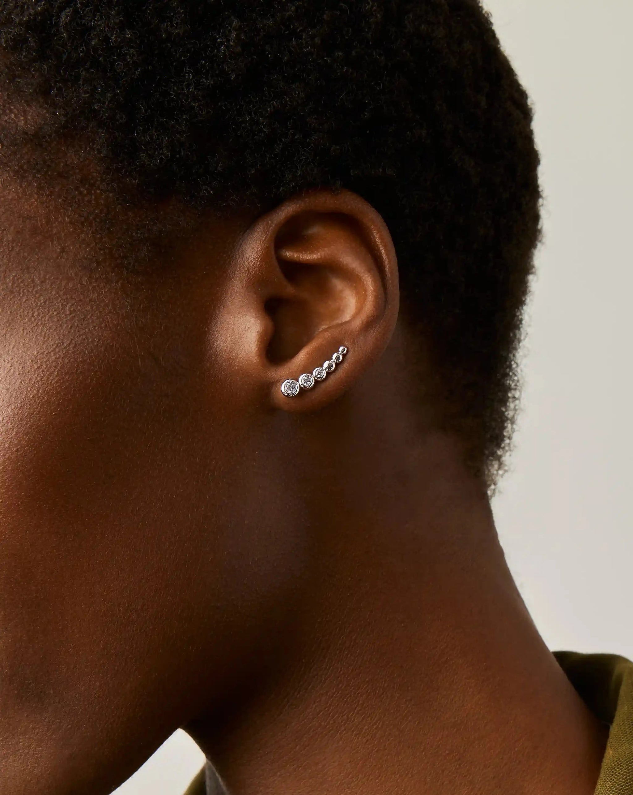 Tennis Climber Earrings | Sterling Silver/Cubic Zirconia Earrings Missoma