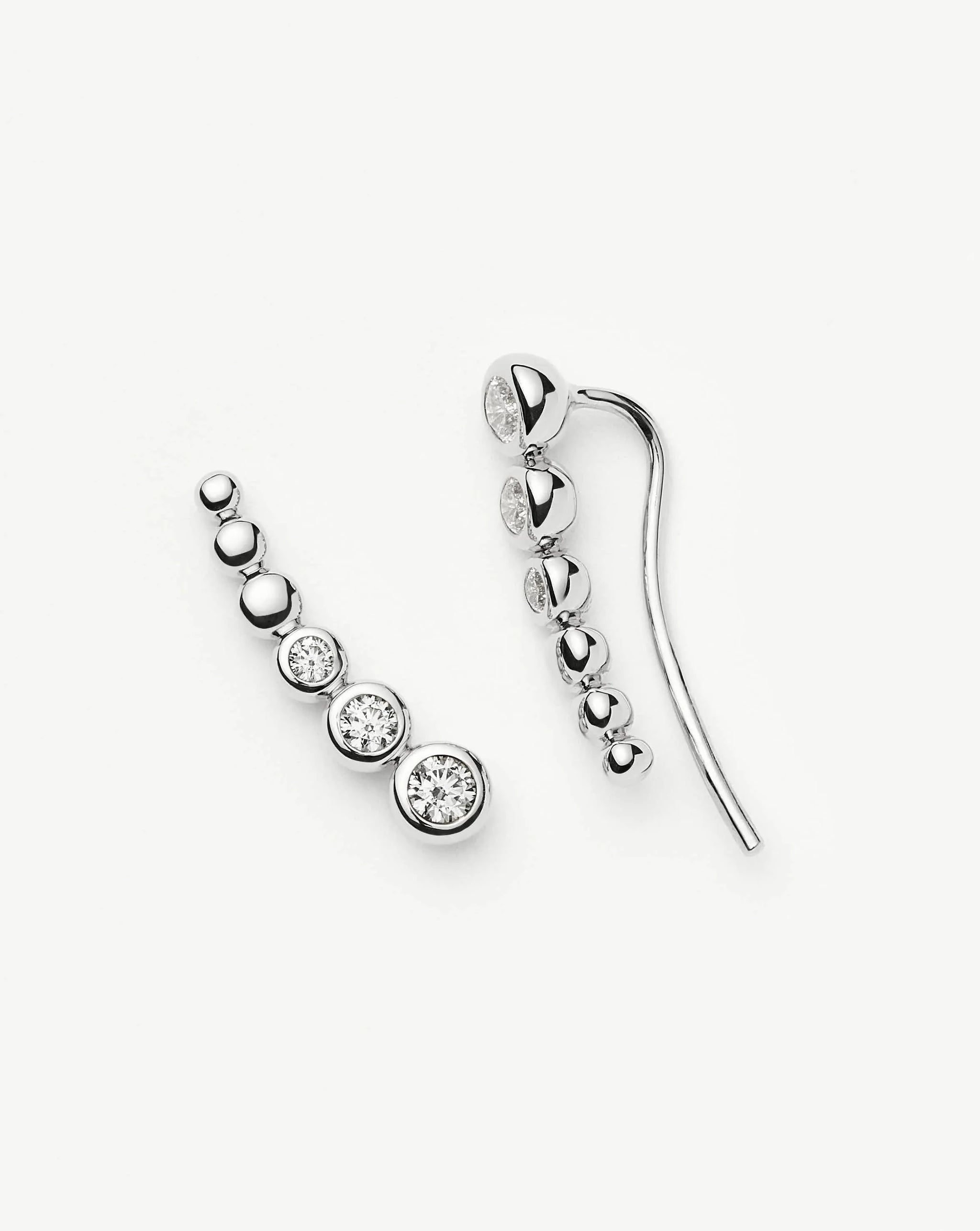 Tennis Climber Earrings | Sterling Silver/Cubic Zirconia Earrings Missoma