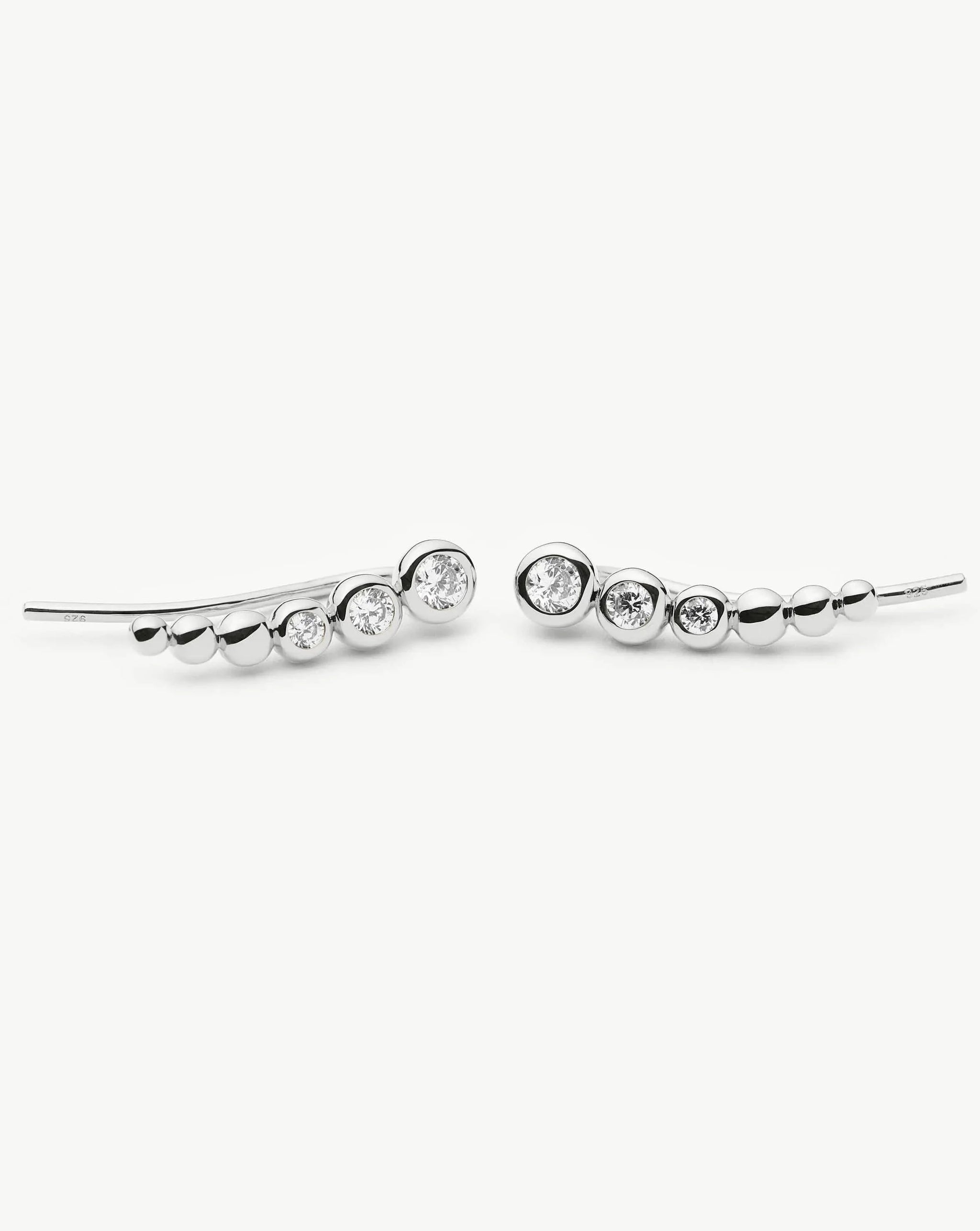Tennis Climber Earrings | Sterling Silver/Cubic Zirconia Earrings Missoma