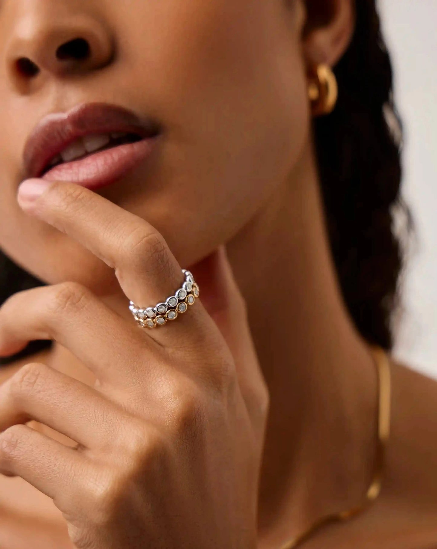 Tennis Eternity Stacking Ring | 18k Gold Vermeil/Cubic Zirconia Rings Missoma