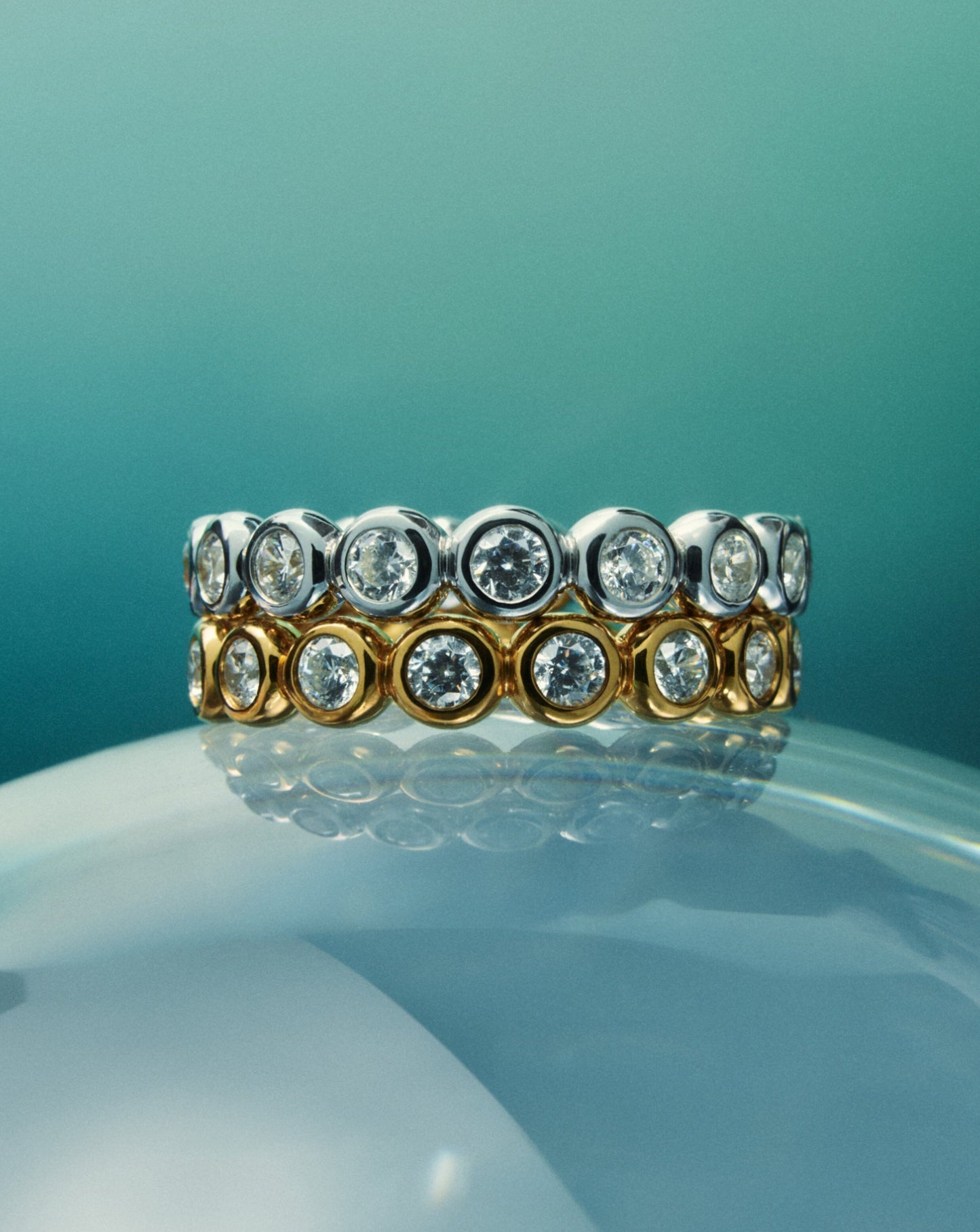 Tennis Eternity Stacking Ring | 18k Gold Vermeil/Cubic Zirconia Rings Missoma