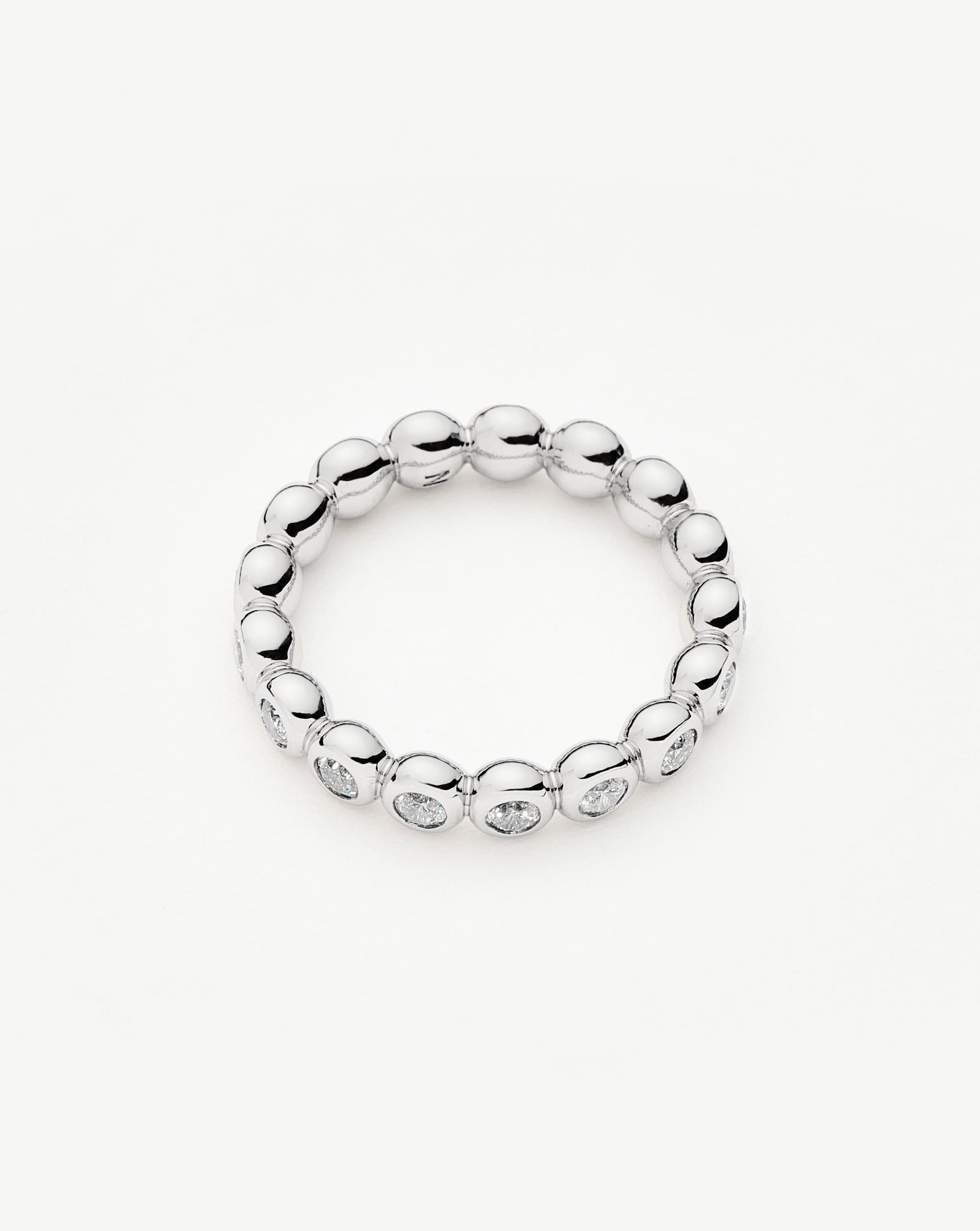 Tennis Eternity Stacking Ring | Sterling Silver/Cubic Zirconia Rings Missoma
