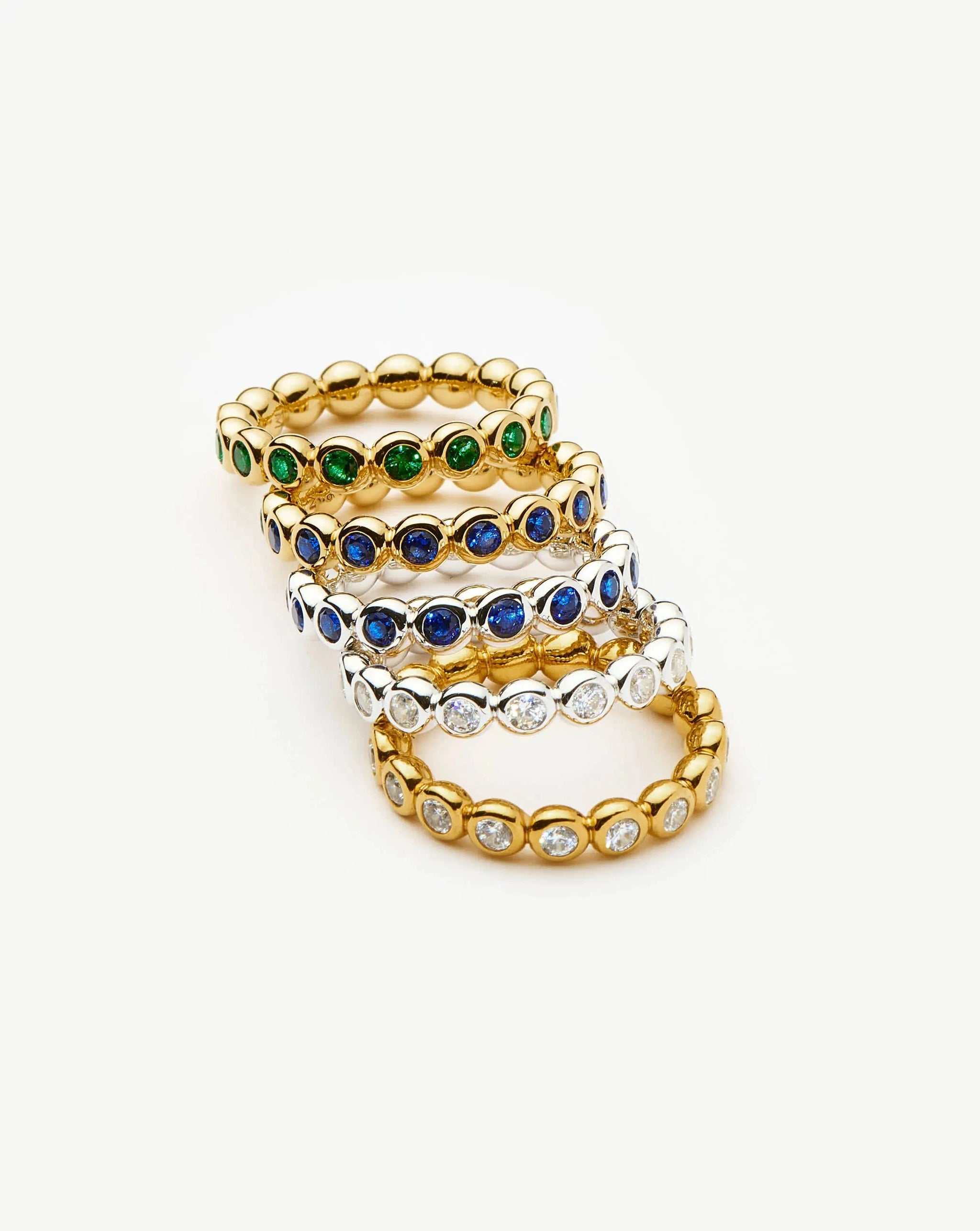 Tennis Eternity Stacking Ring | Sterling Silver/Cubic Zirconia Rings Missoma