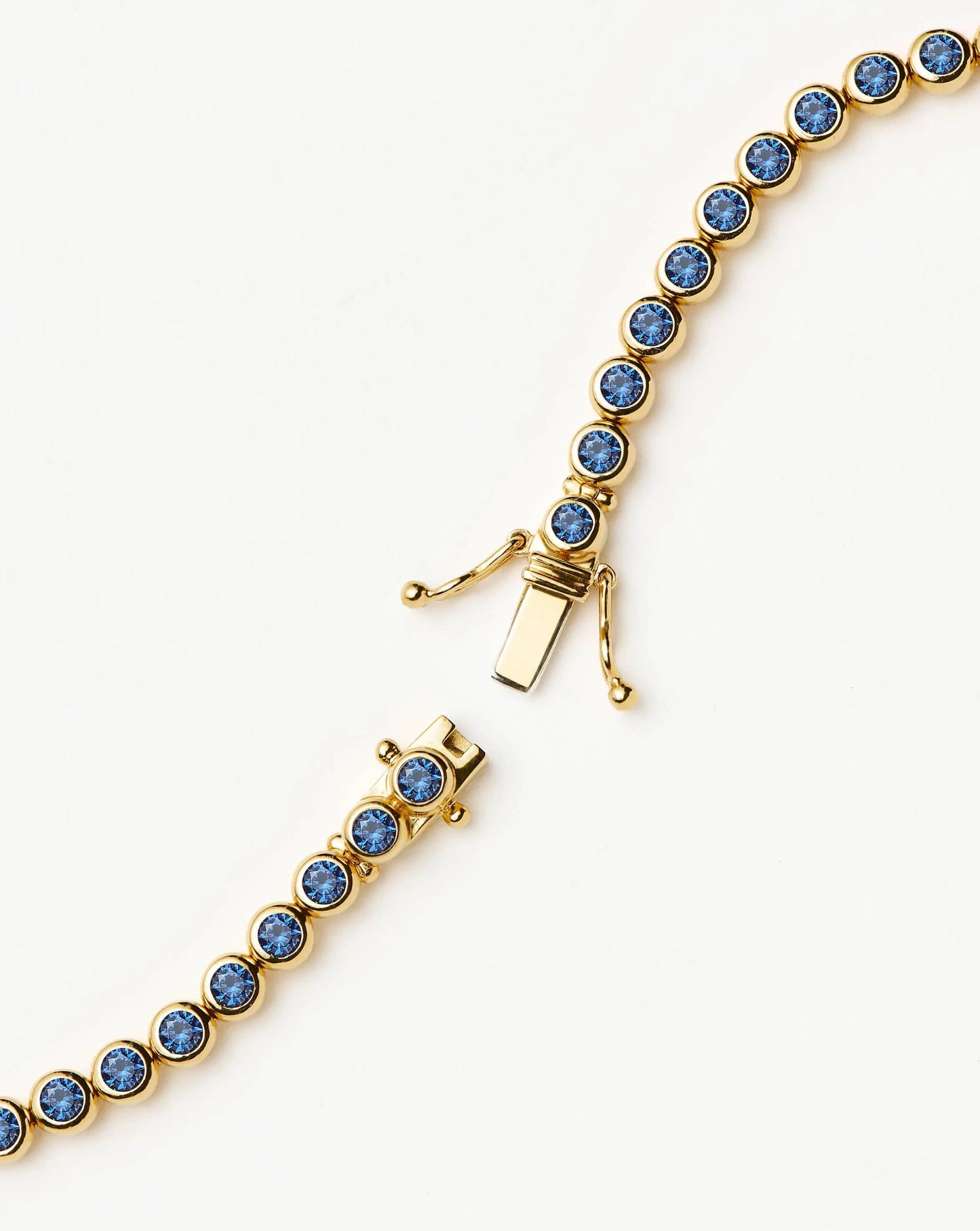 Tennis Round Bracelet | 18k Gold Vermeil/Sapphire Blue Nano-crystal Bracelets Missoma