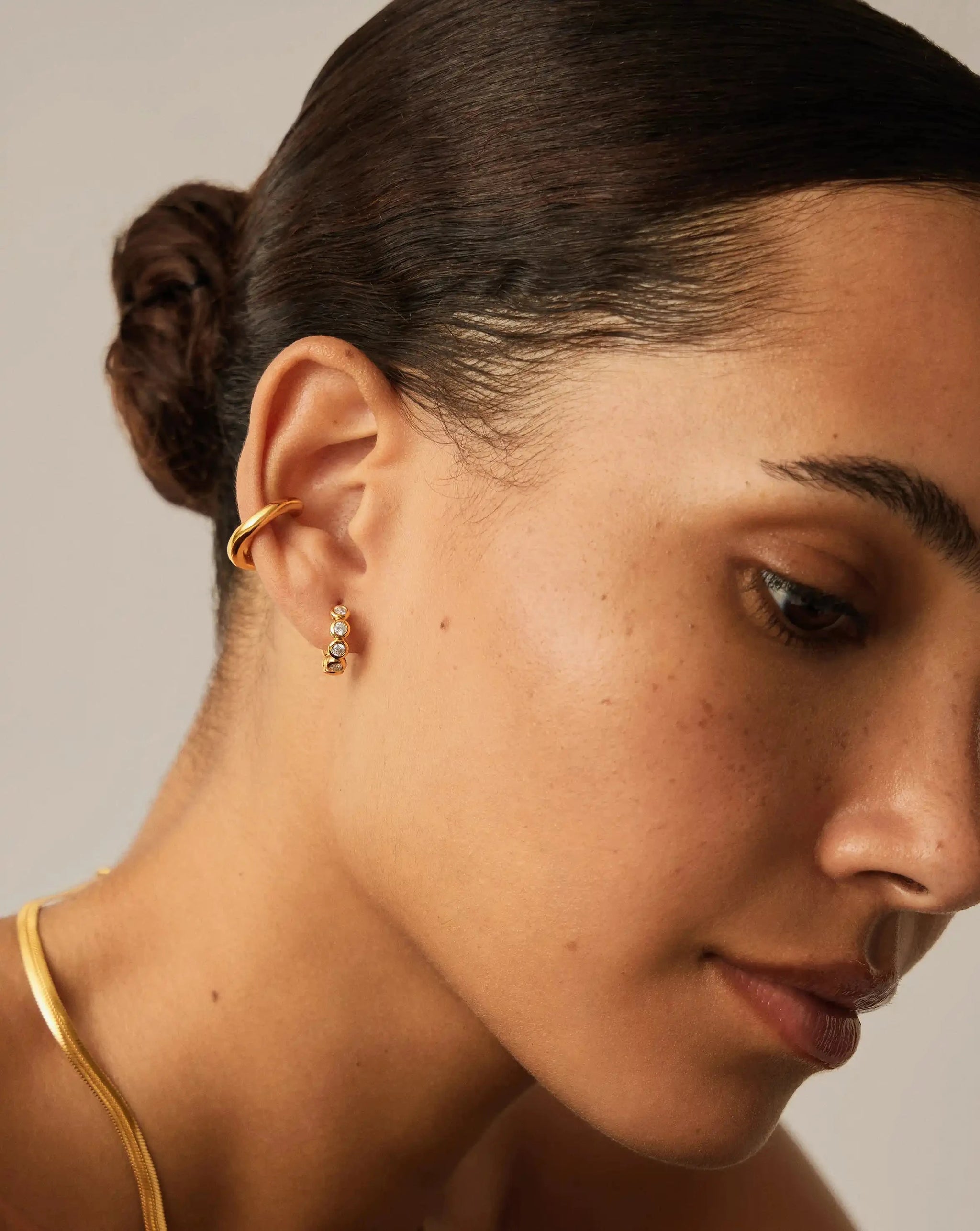 Tennis Small Hoop Earrings| 18k Gold Vermeil Cubic Zirconia Earrings Missoma