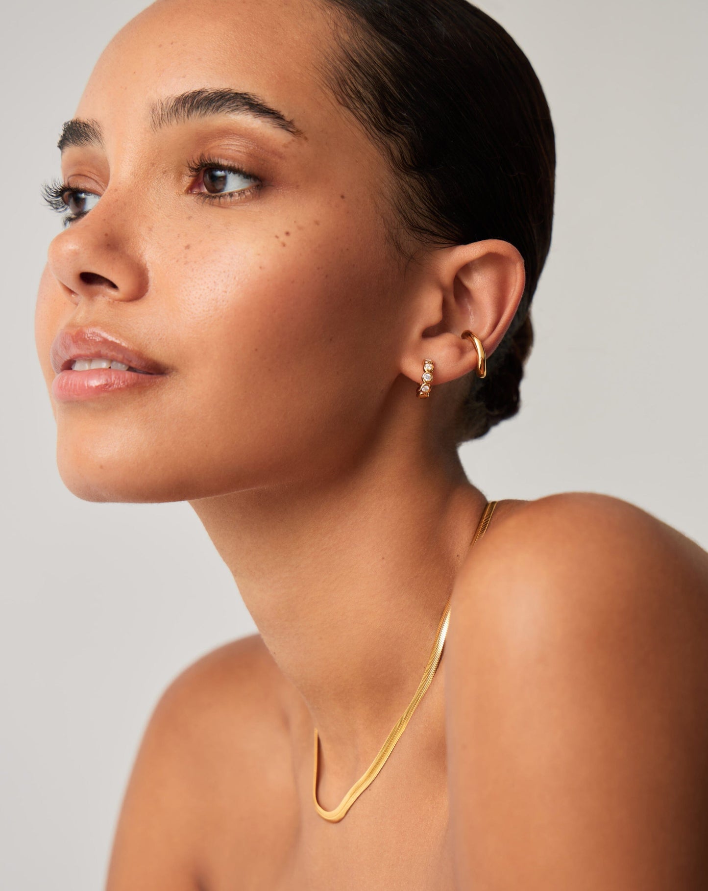 Tennis Small Hoop Earrings| 18k Gold Vermeil Cubic Zirconia Earrings Missoma