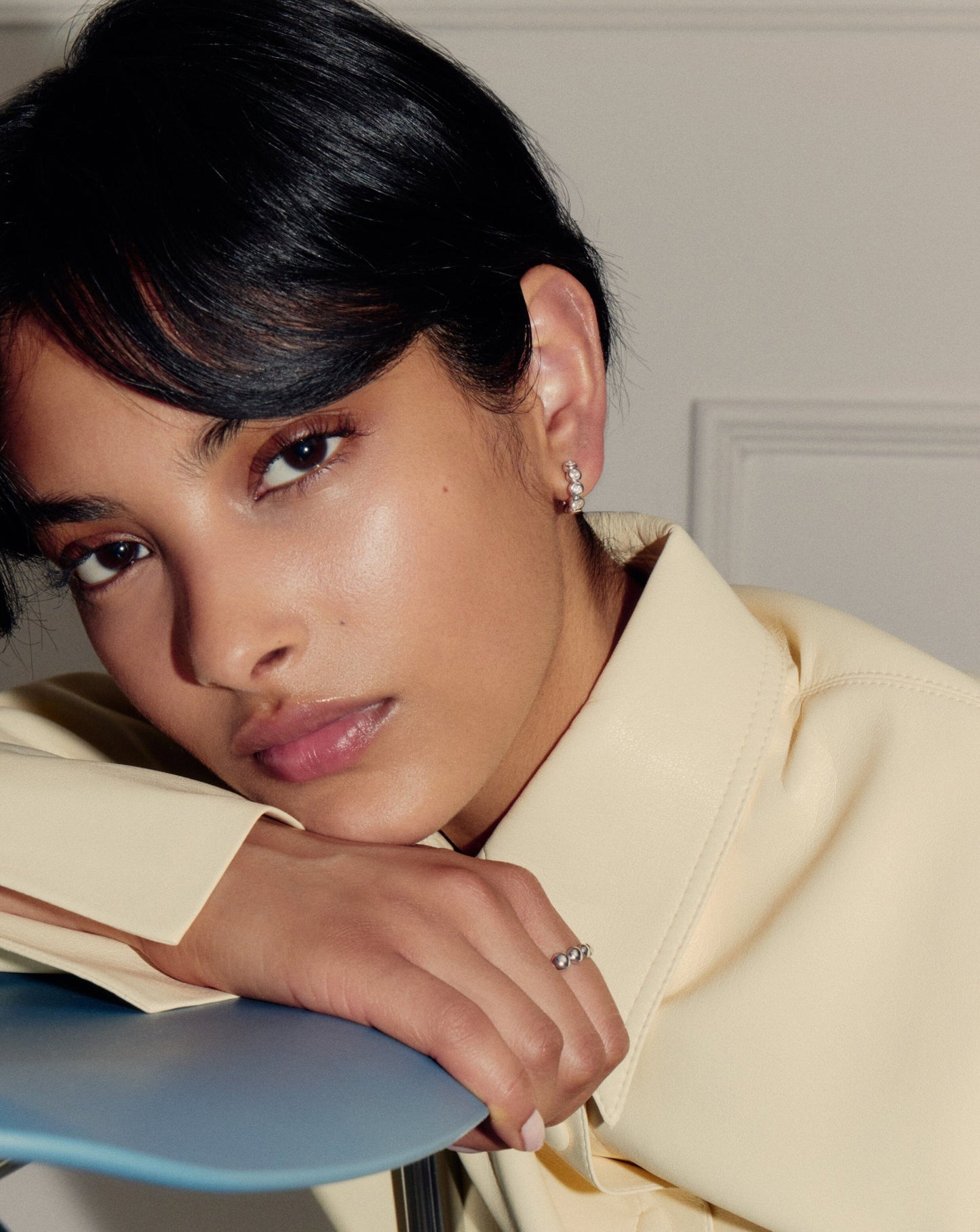 Tennis Small Hoop Earrings| Sterling Silver Cubic Zirconia Earrings Missoma