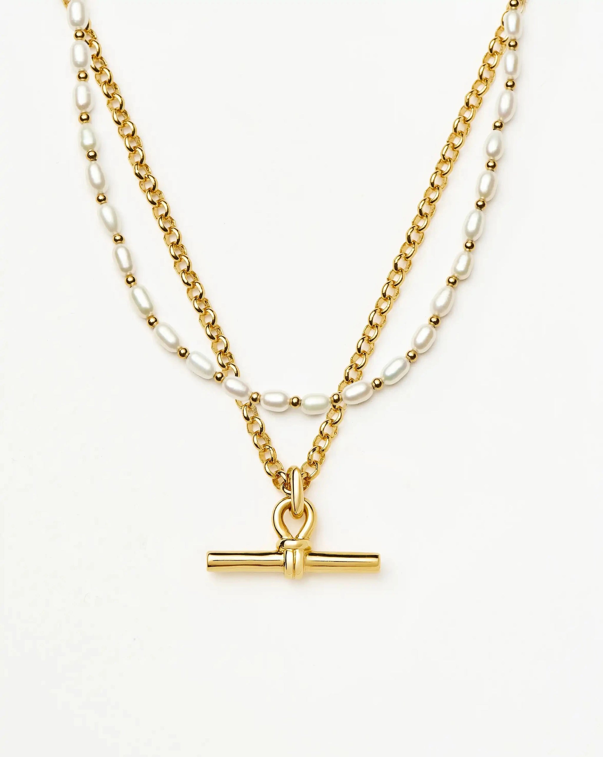 The Andy Pearl Necklace Set | 18k Gold Plated/Pearl Necklaces Missoma