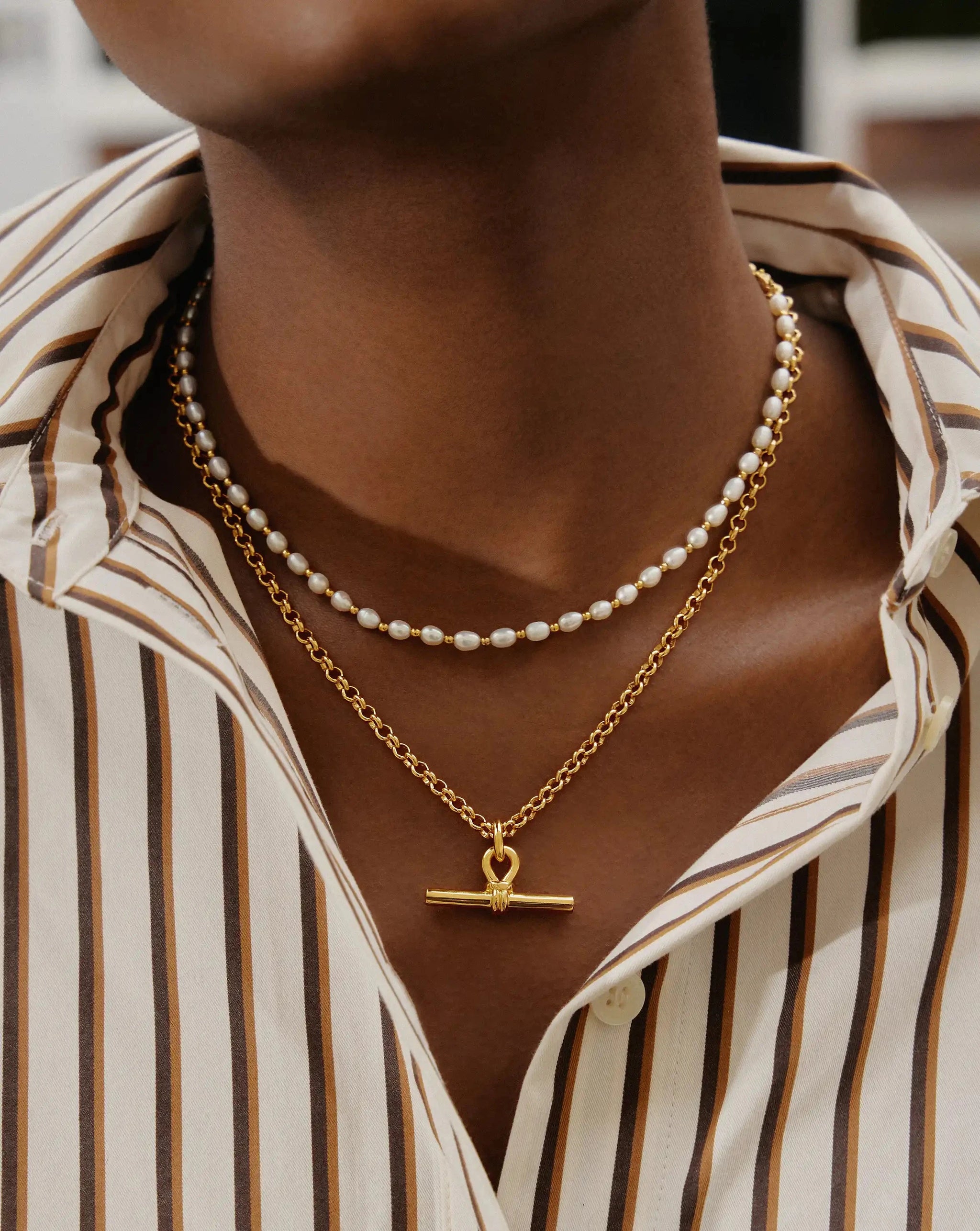 The Andy Pearl Necklace Set | 18k Gold Plated/Pearl Necklaces Missoma