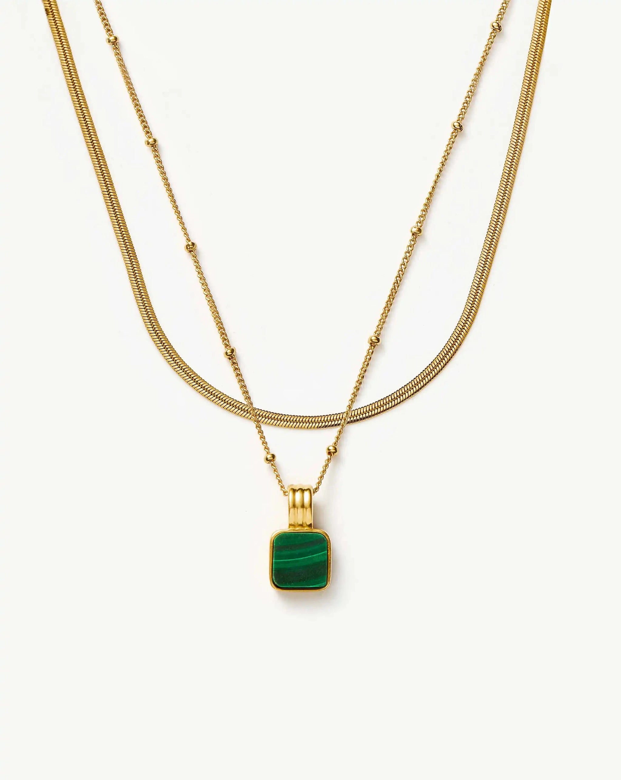 The Malachite Necklace Set | 18k Gold Vermeil, 18k Gold Plated Necklace Sets Missoma