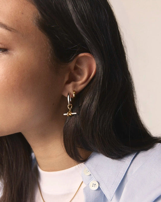 The T-Bar Earring Set | 18k Gold Plated, Silver Plating on Brass Earrings Set Missoma