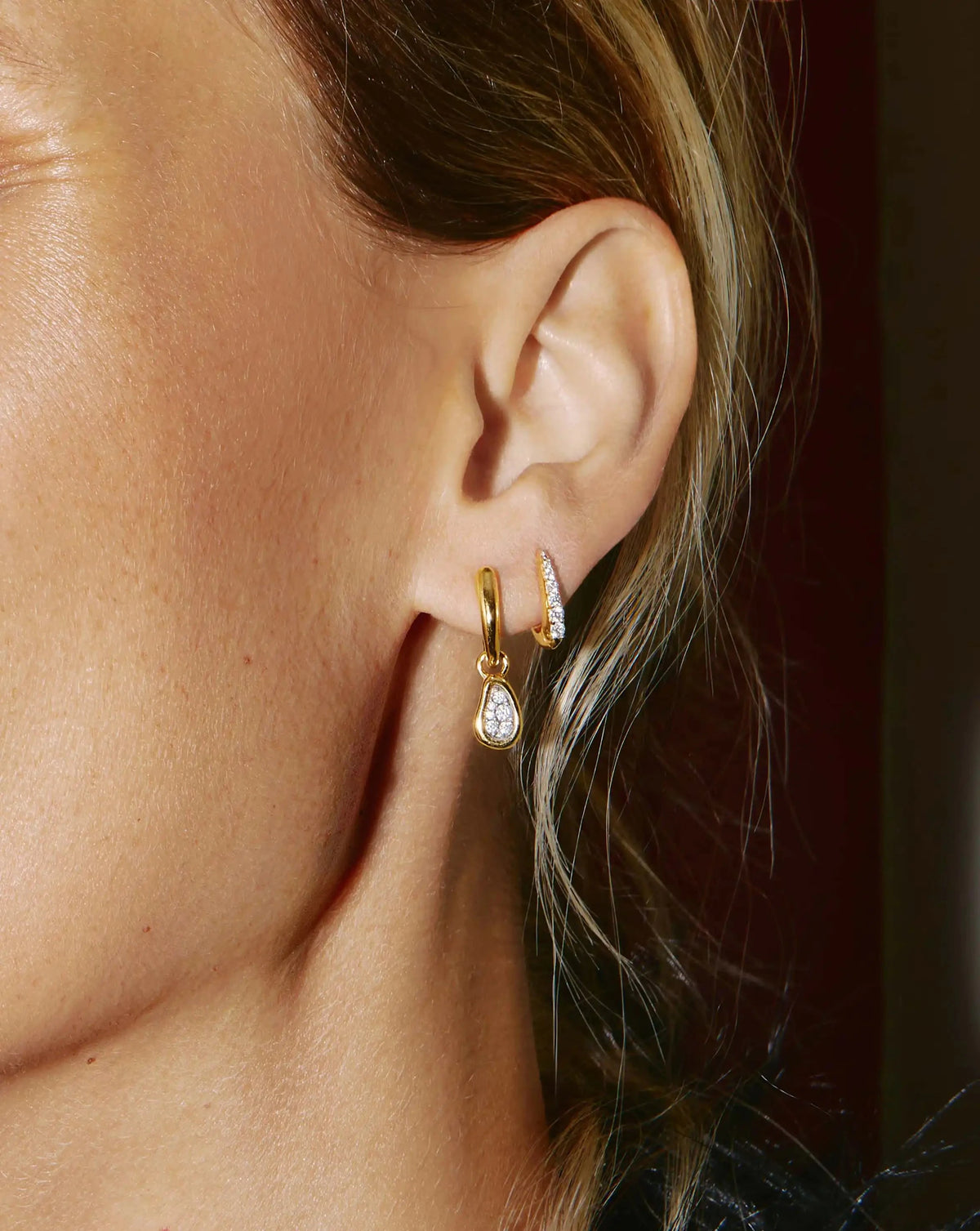 The Treat Yourself Hoop Set | 18k Gold Plated/Cubic Zirconia Earring Sets Missoma