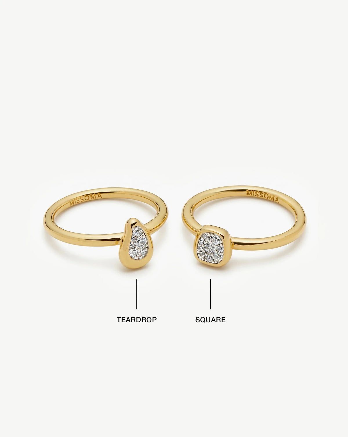The Ultimate Triple Ring Set | 18k Gold Plated/Cubic Zirconia Ring Sets Missoma