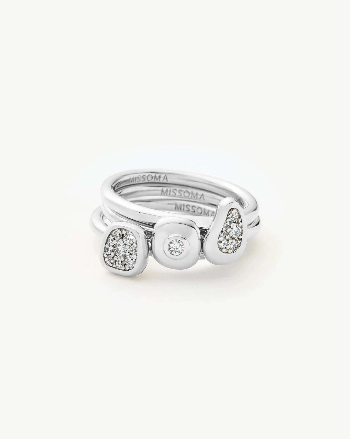 The Ultimate Triple Ring Set | Silver Plated/Cubic Zirconia Ring Sets Missoma