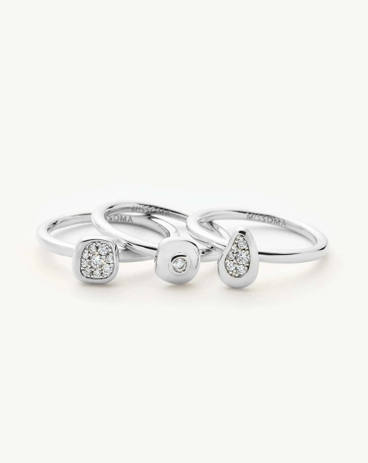 The Ultimate Triple Ring Set | Silver Plated/Cubic Zirconia Ring Sets Missoma