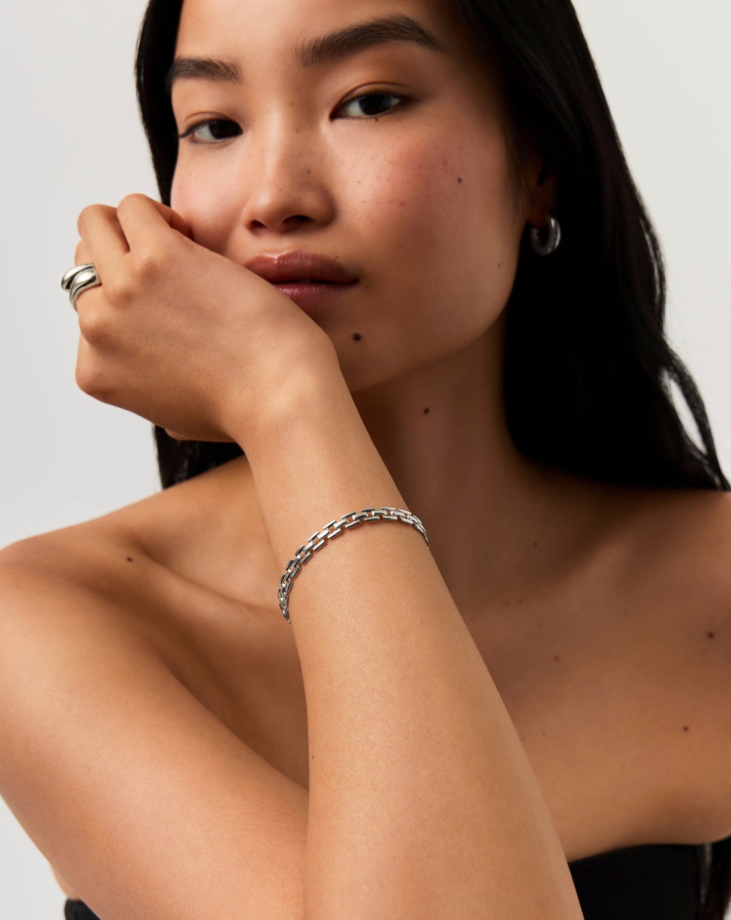 Timepiece Link Chain Bracelet | Silver Plated Bracelets Missoma