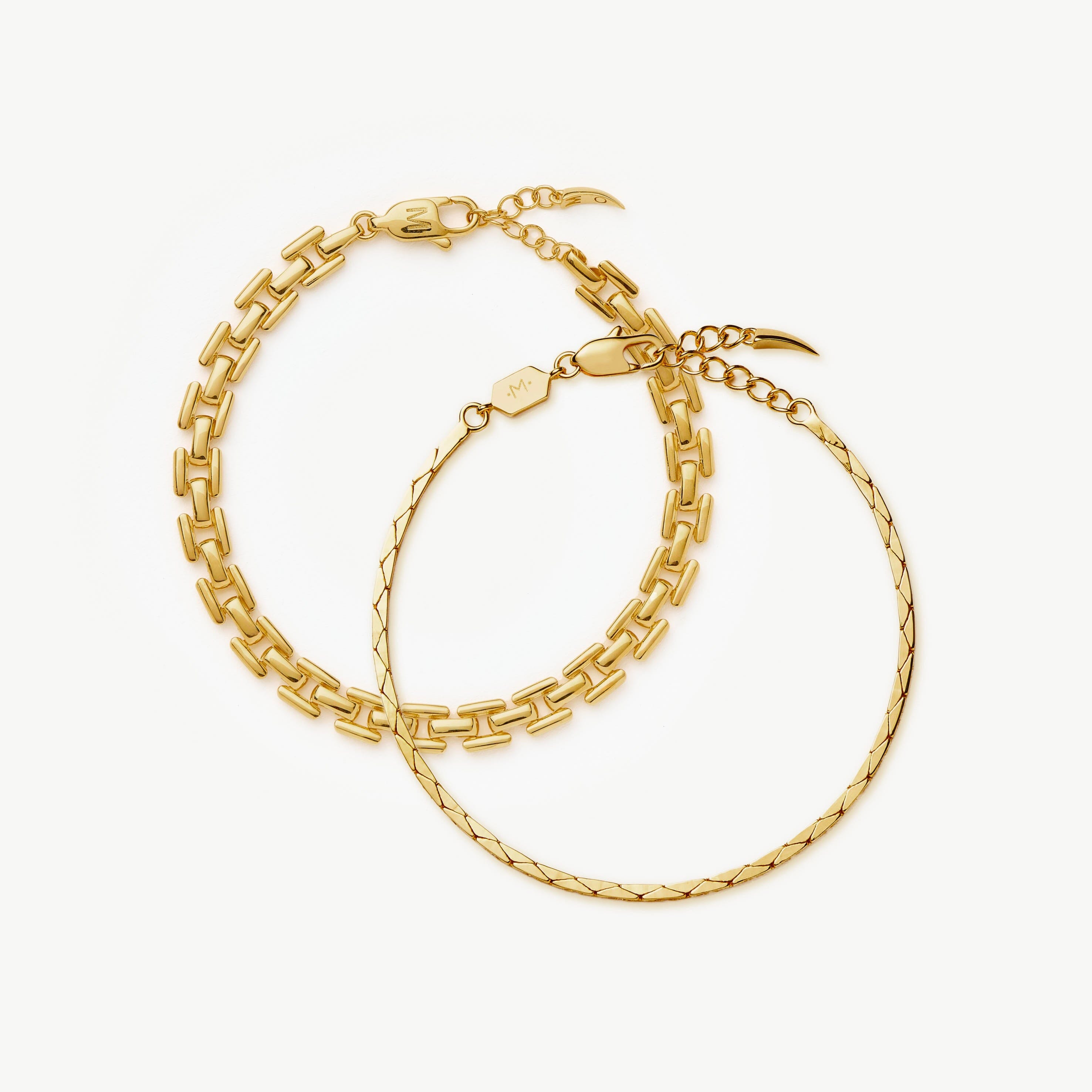 18K store Plated Gold Bracelet Set