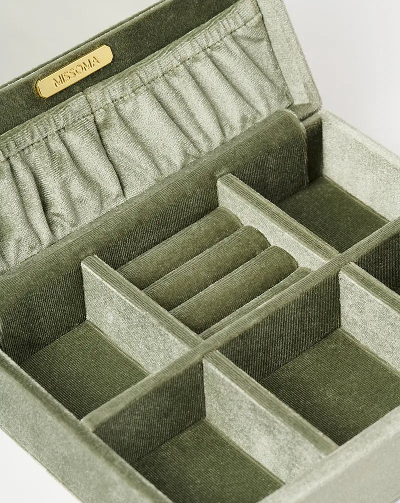 Velvet Jewelry Box | Sage Green Accessories Missoma
