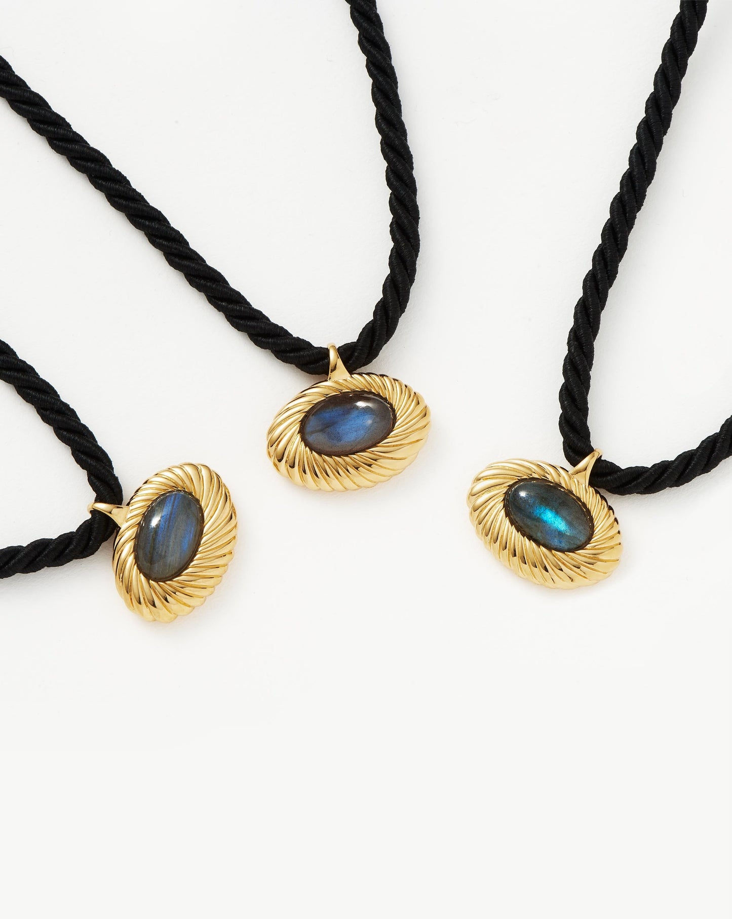 Wavy Ridge Caspia Gemstone Cord Necklace Necklaces Missoma