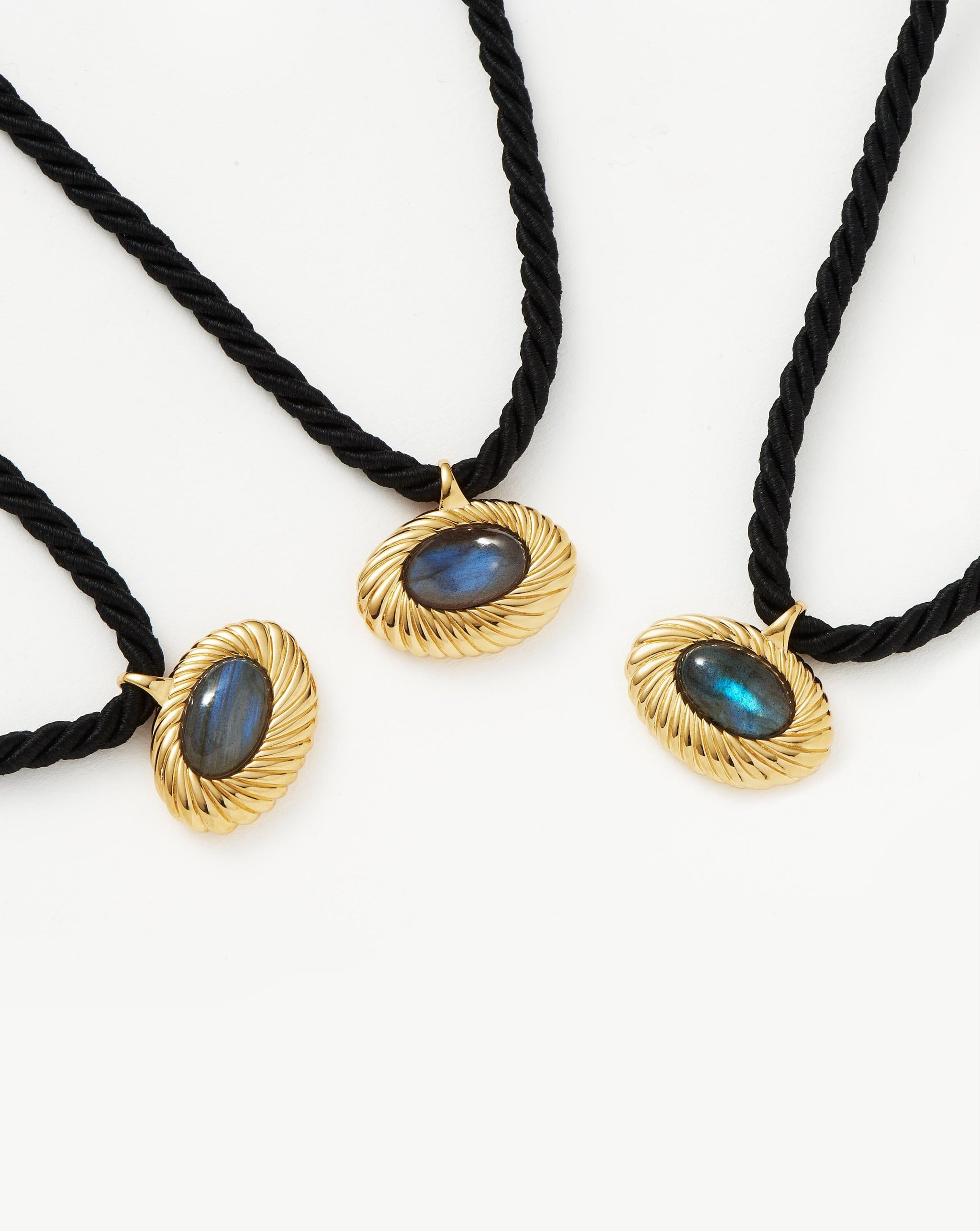 Wavy Ridge Caspia Gemstone Cord Necklace Necklaces Missoma
