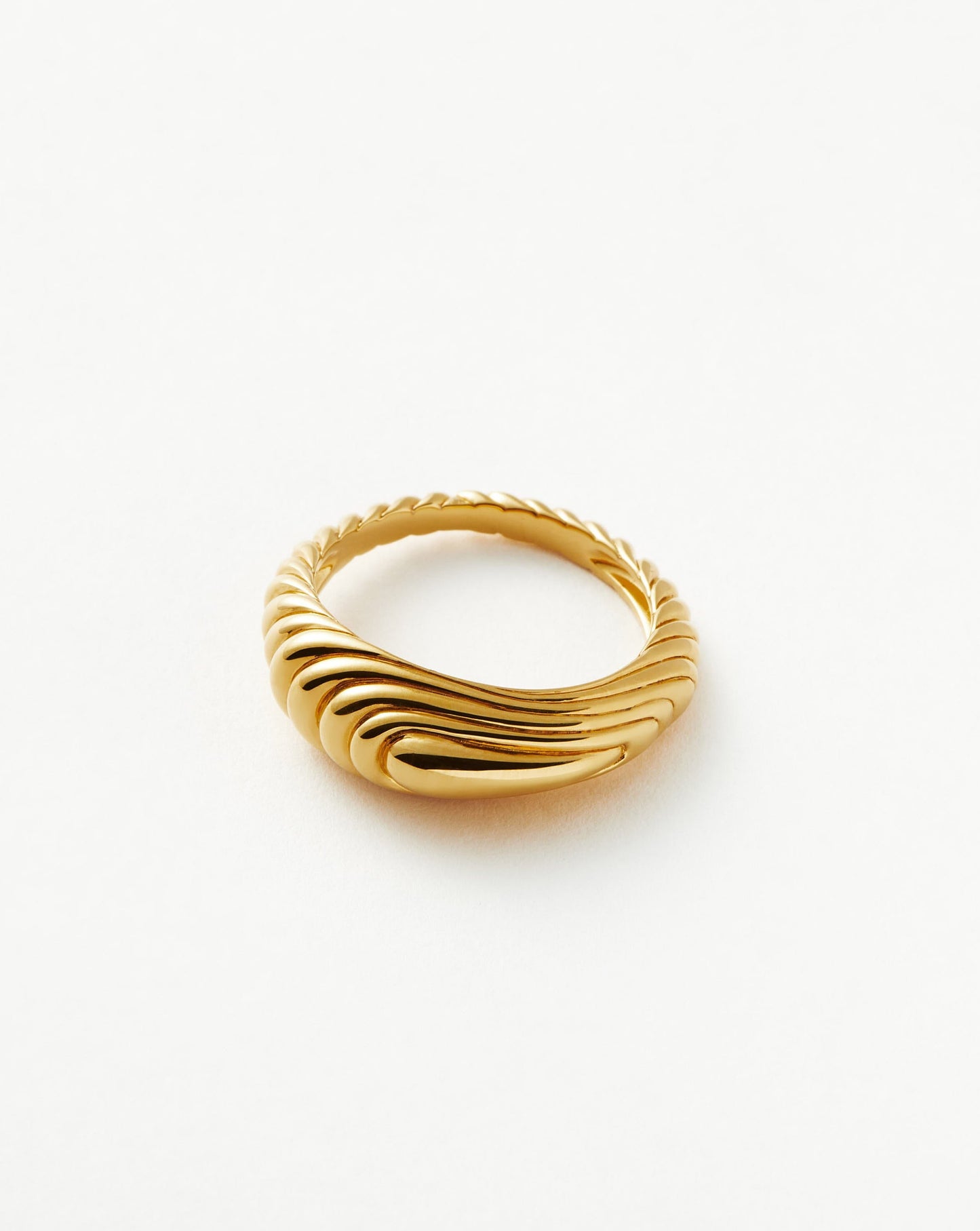 Wavy Ridge Stacking Ring Rings Missoma