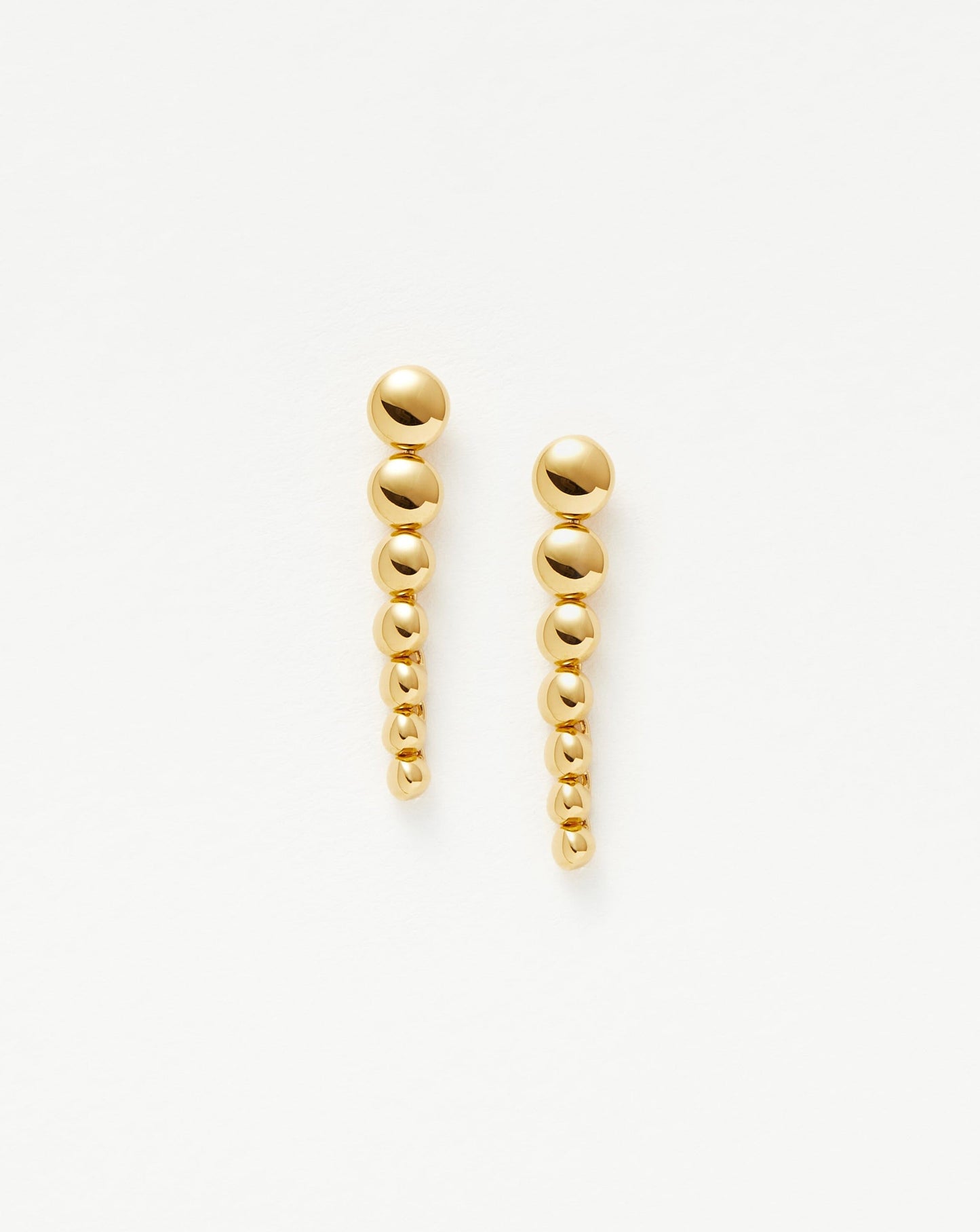 Articulated Beaded Drop Stud Earrings | 18ct Gold Plated Vermeil Earrings Missoma