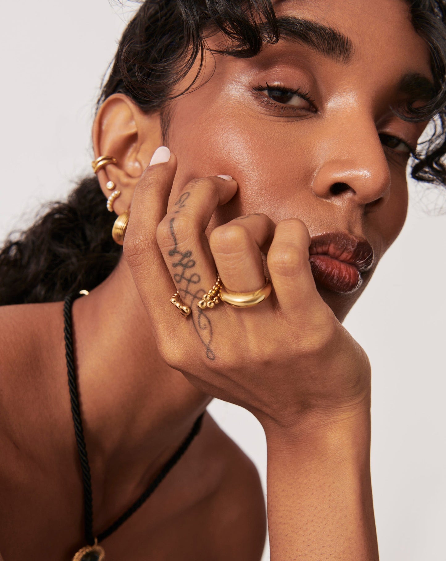 Articulated Beaded Open Ring | 18ct Gold Plated Vermeil Rings Missoma