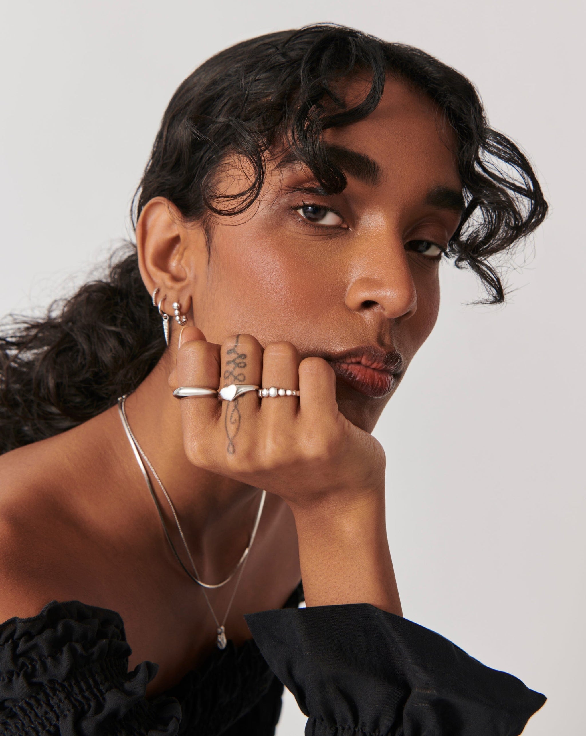 Articulated Beaded Stacking Ring | Sterling Silver Rings Missoma