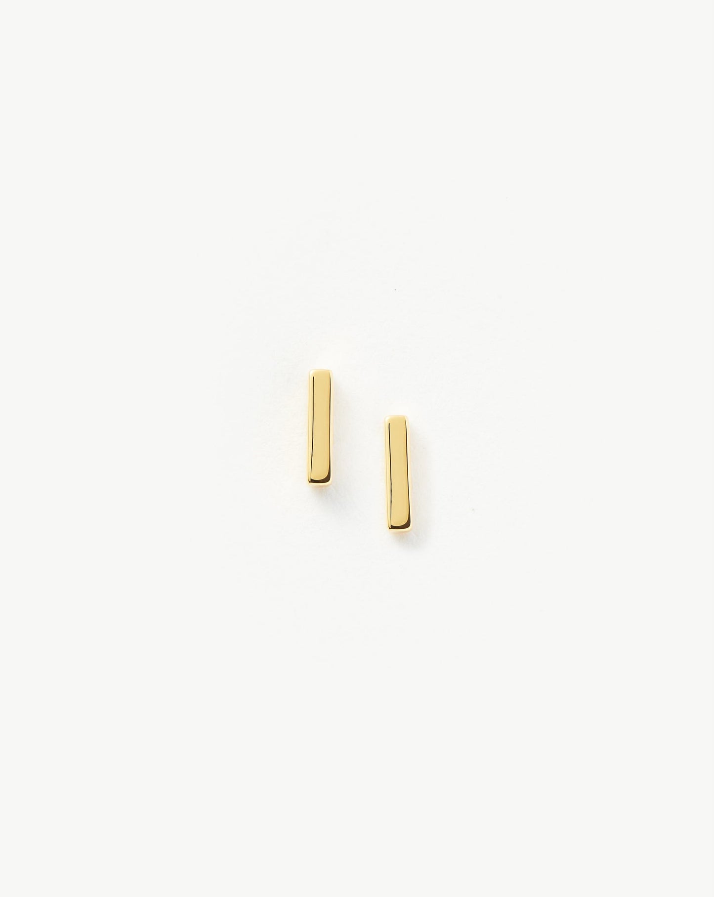 Bar Stud Earrings | 18ct Gold Plated Vermeil Earrings Missoma